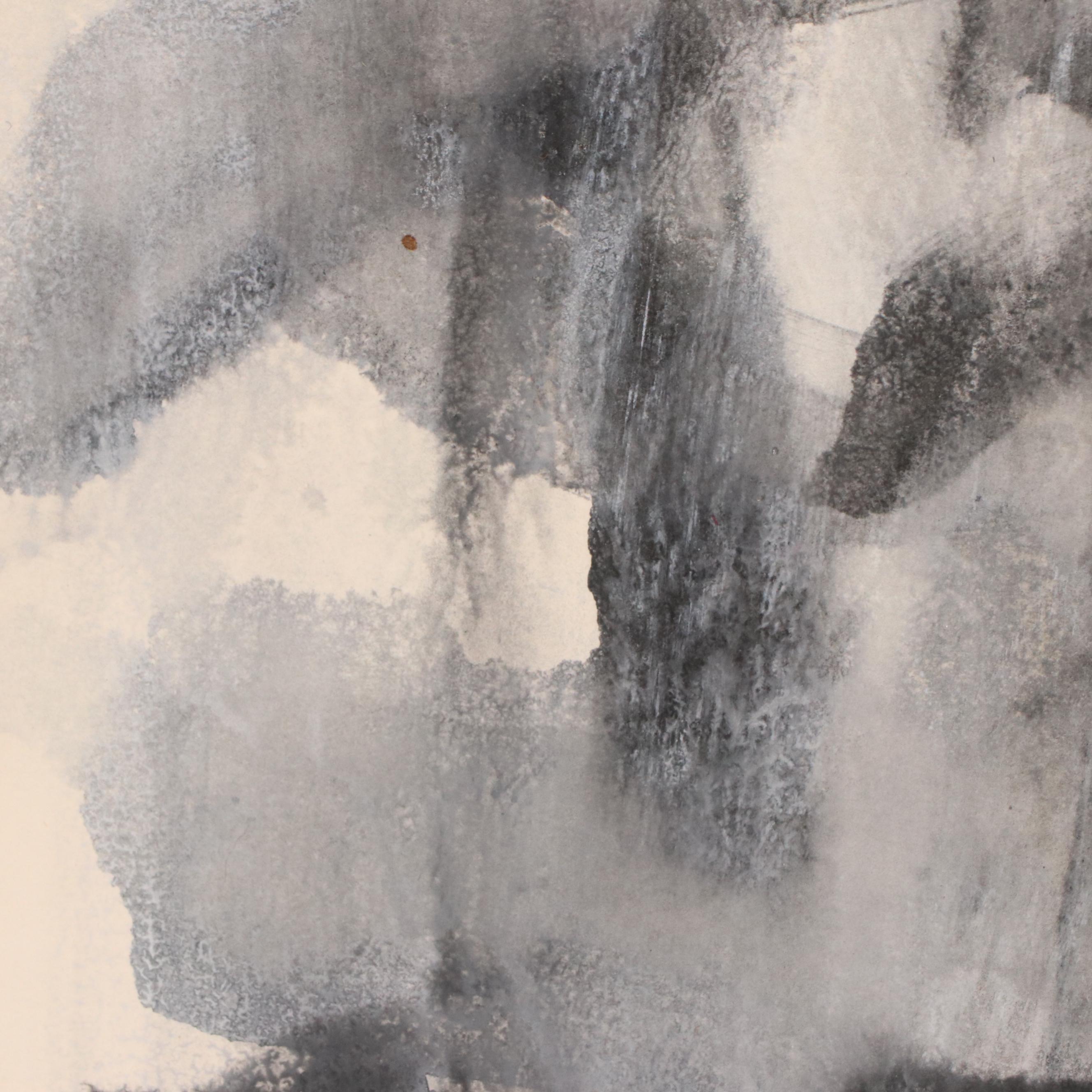 Jack Meanwell Abstract Modern Mixed Media Painting, Late 20th Century