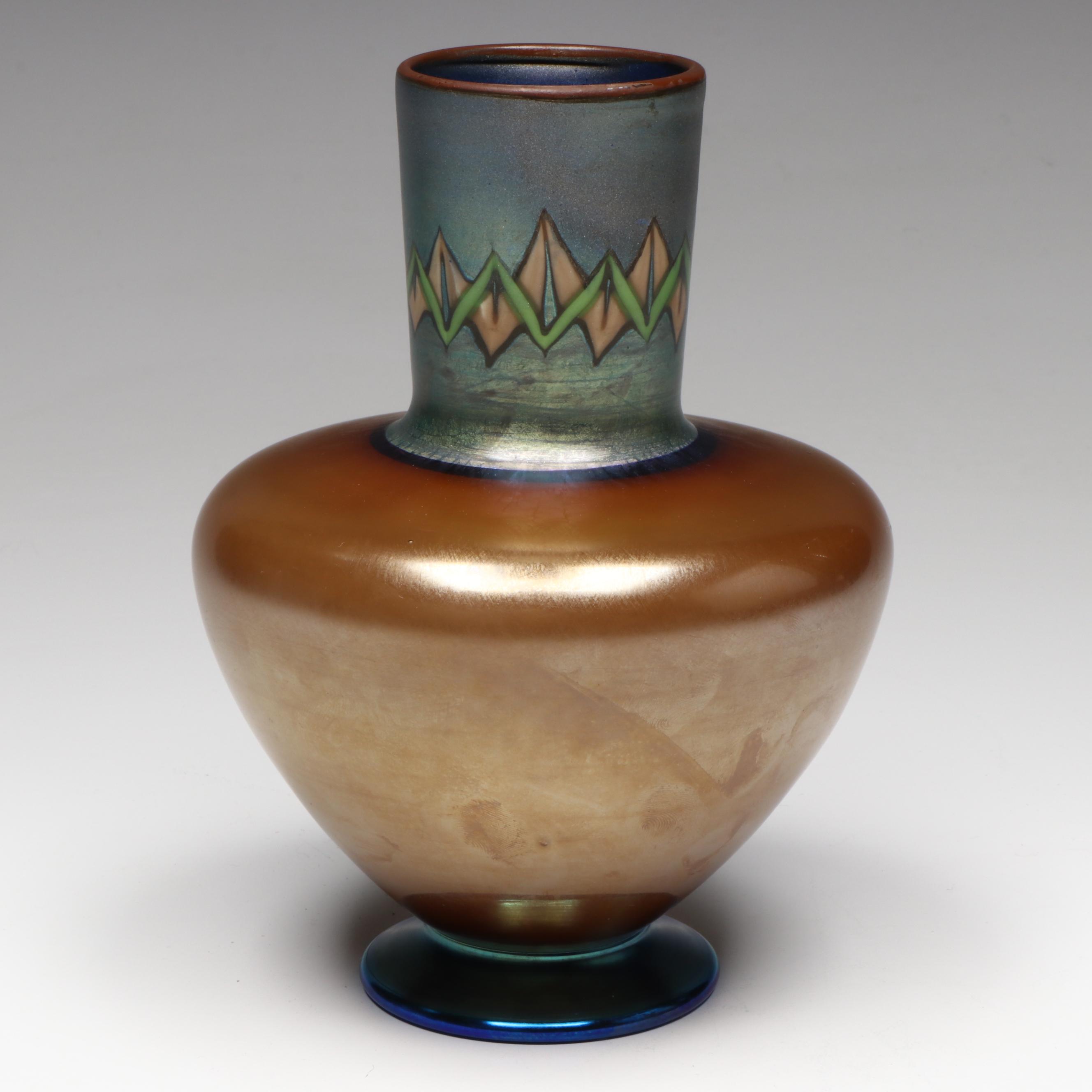 Louis Comfort Tiffany "Tel-el-Amarna" Favrile Art Glass Vase, Early 20th Century