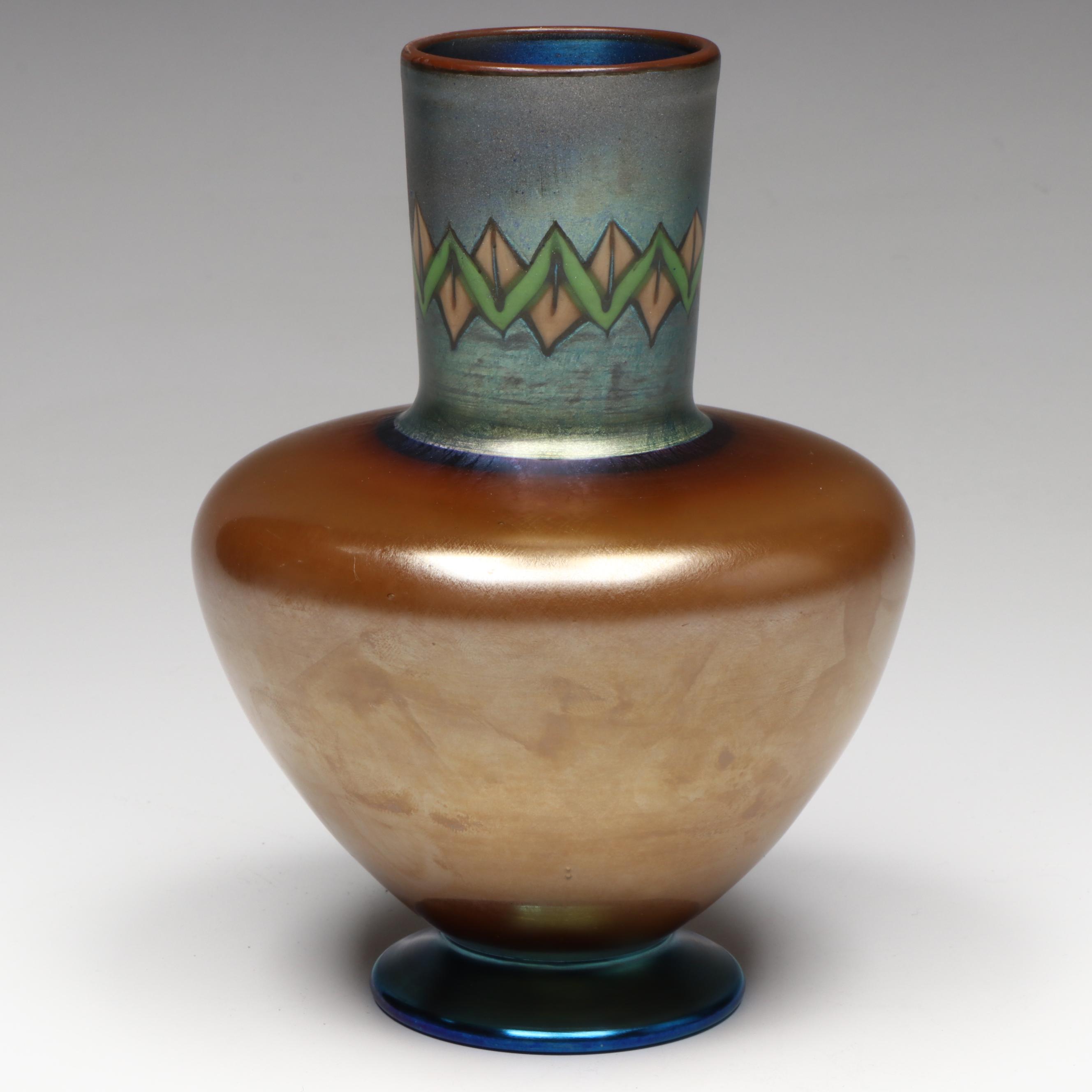 Louis Comfort Tiffany "Tel-el-Amarna" Favrile Art Glass Vase, Early 20th Century