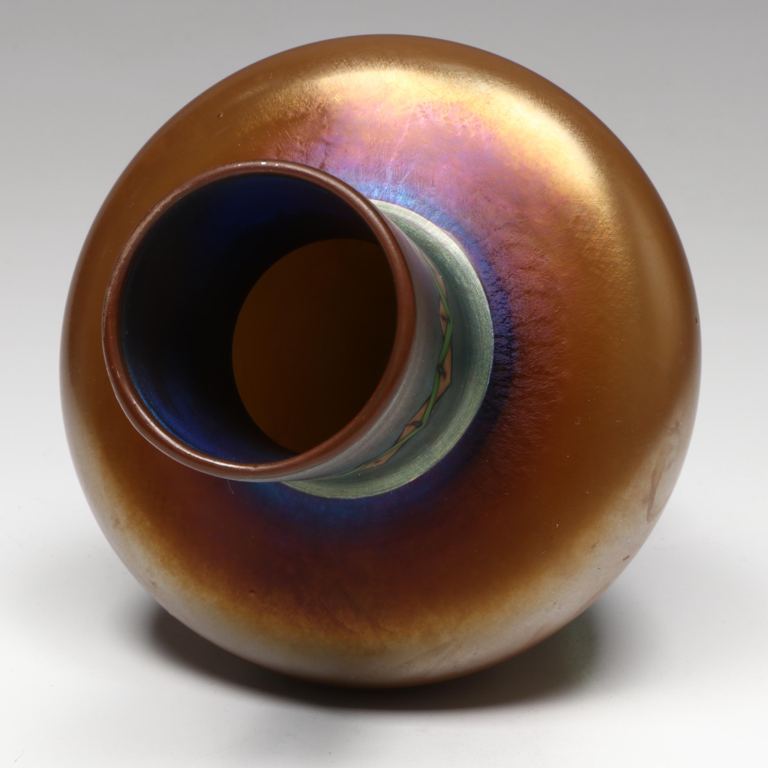 Louis Comfort Tiffany "Tel-el-Amarna" Favrile Art Glass Vase, Early 20th Century