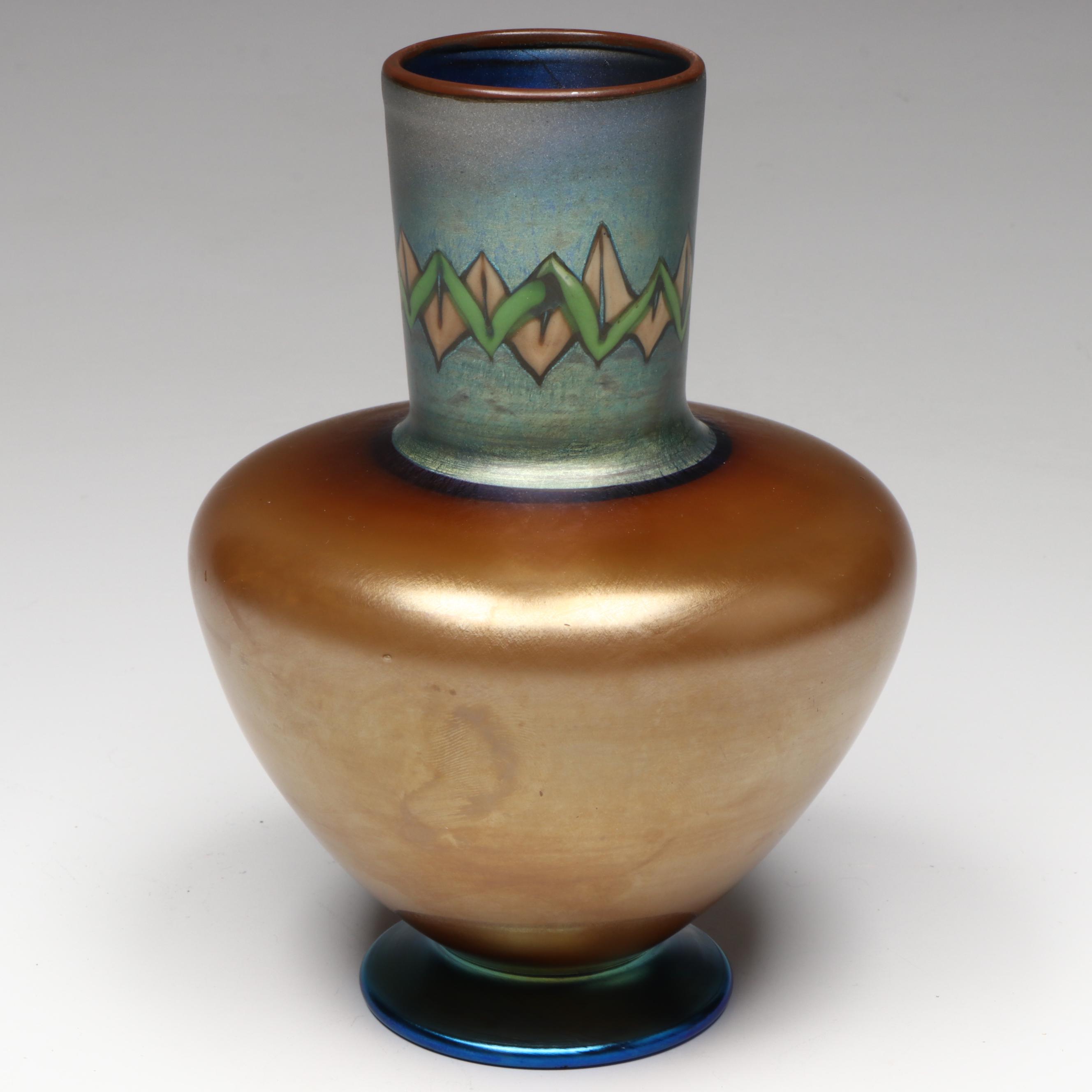 Louis Comfort Tiffany "Tel-el-Amarna" Favrile Art Glass Vase, Early 20th Century