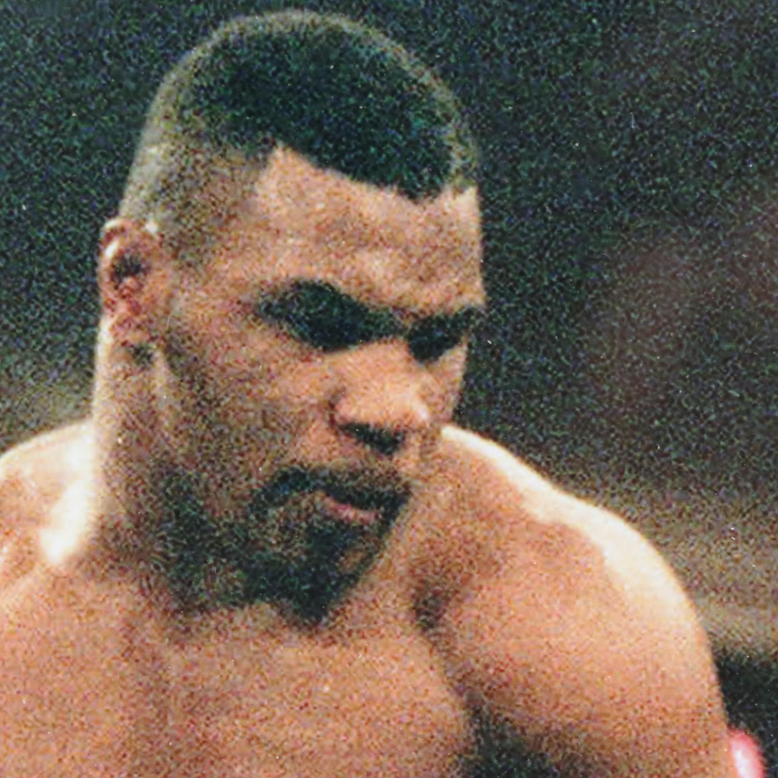 Mike Tyson Signed Trevor Berbick Knockout Boxing Print in Matted Frame, Beckett