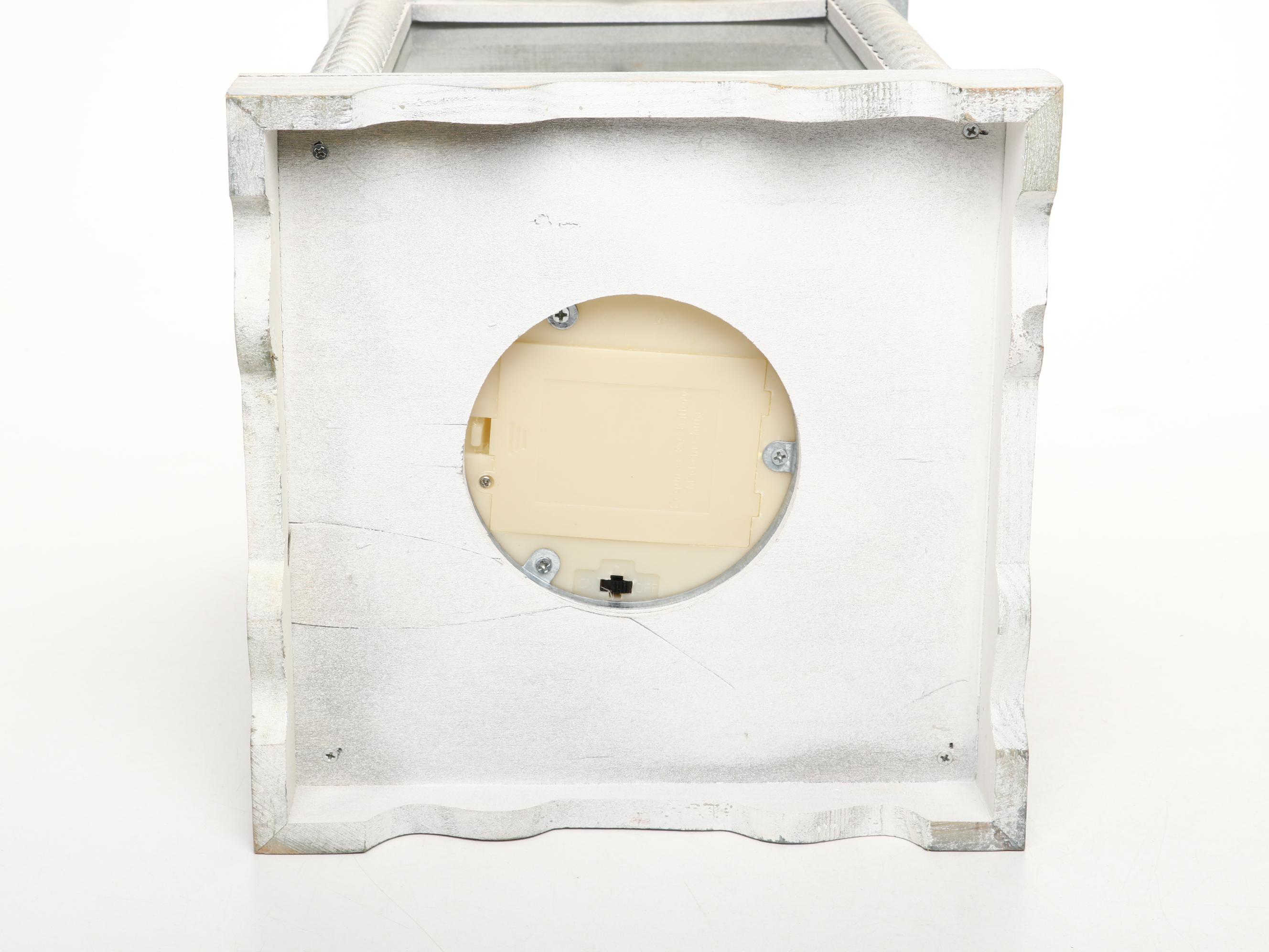 Pair of Wood and Metal Handled Lanterns with Electric Candles