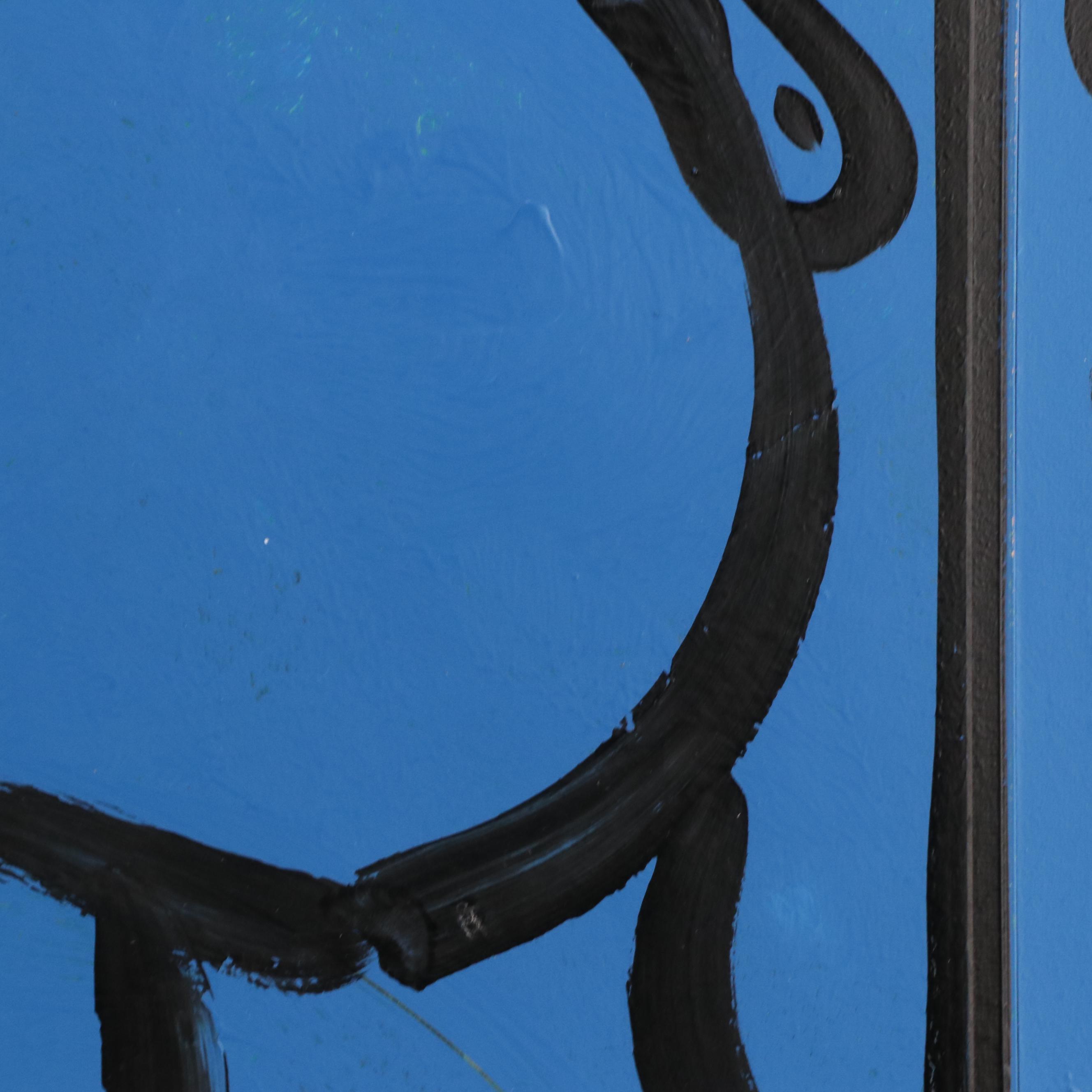 Peter Robert Keil Stylized Acrylic Portrait "Blue Pablo Picasso"