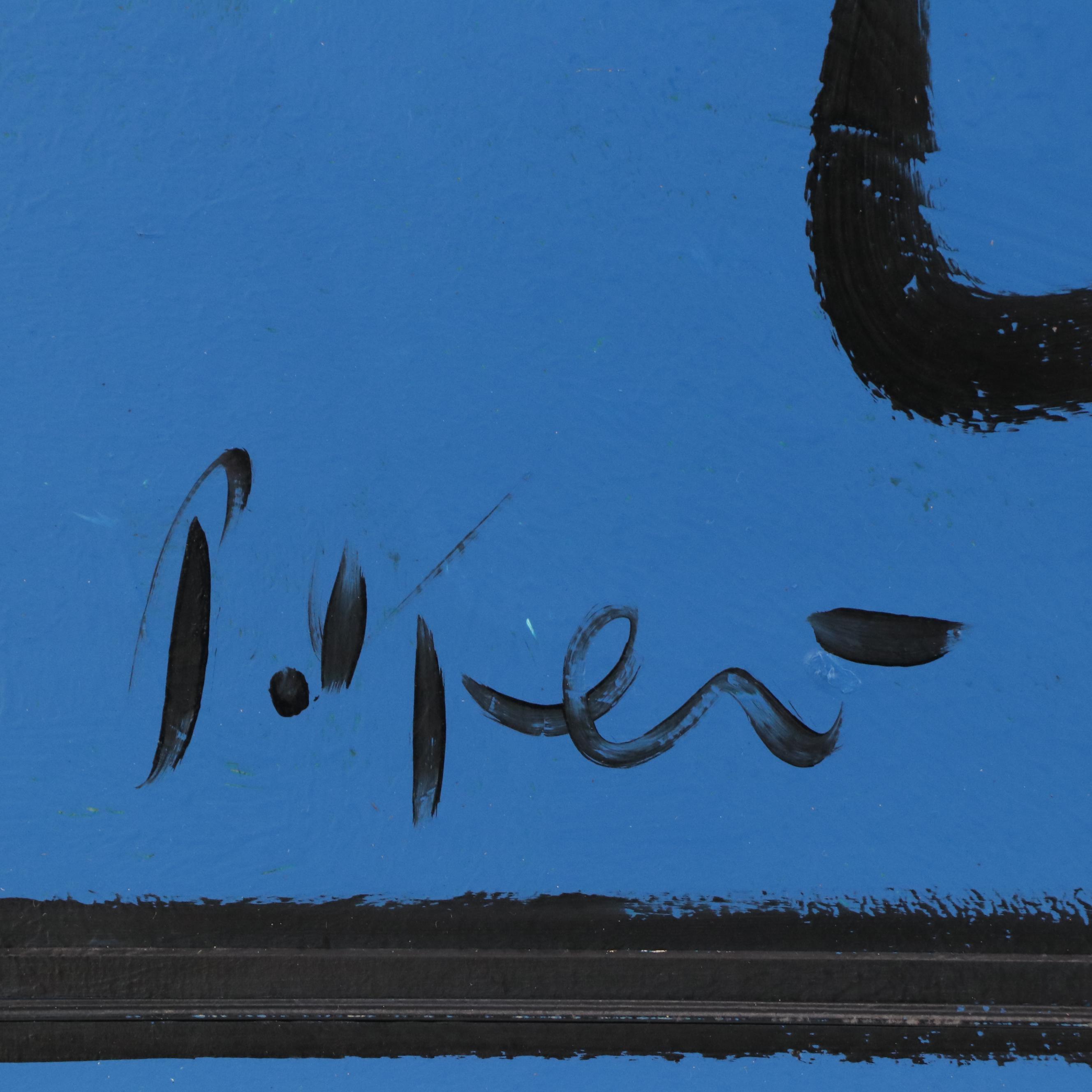 Peter Robert Keil Stylized Acrylic Portrait "Blue Pablo Picasso"