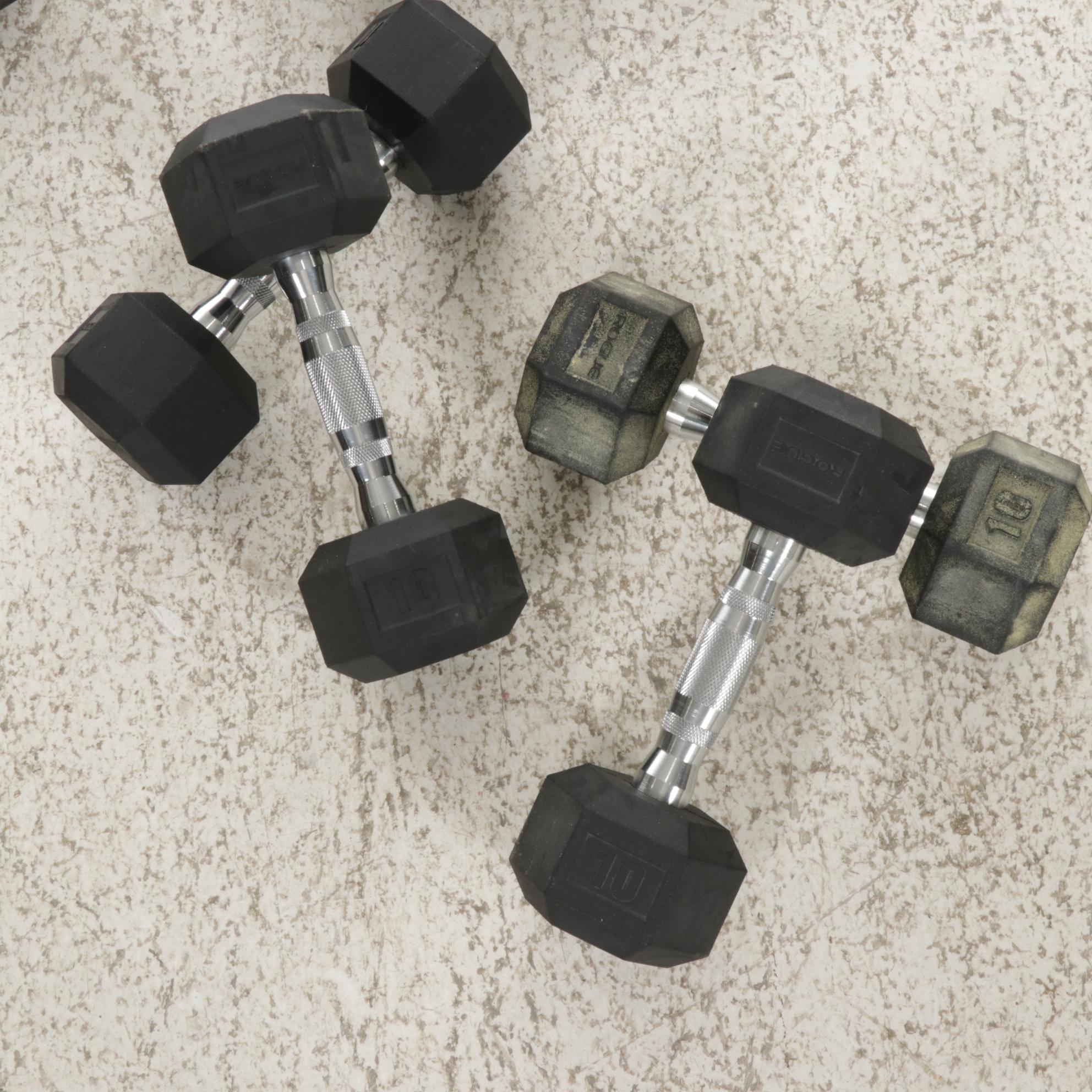 Rogue Rubber Coated Hexagonal Dumbells