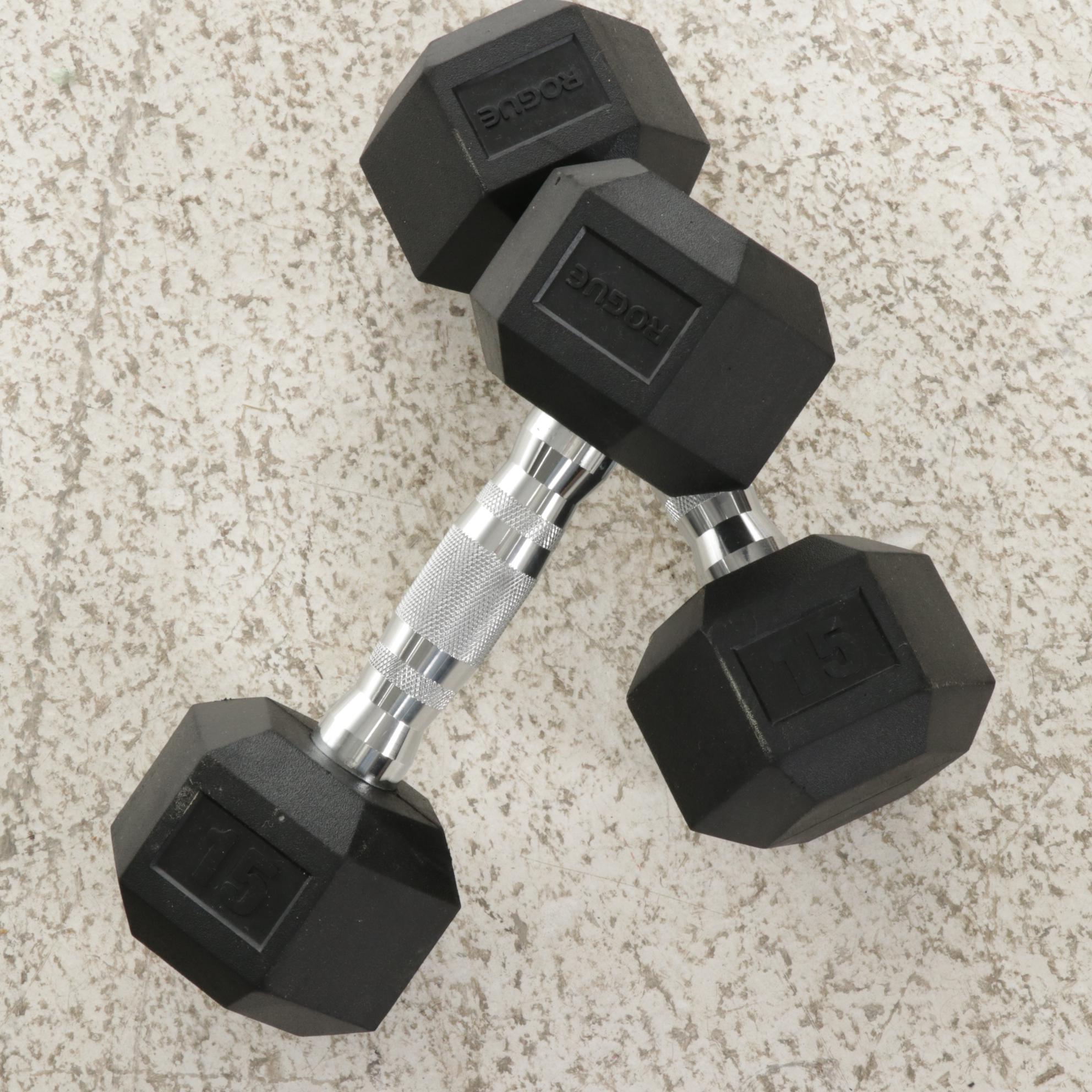 Rogue Rubber Coated Hexagonal Dumbells