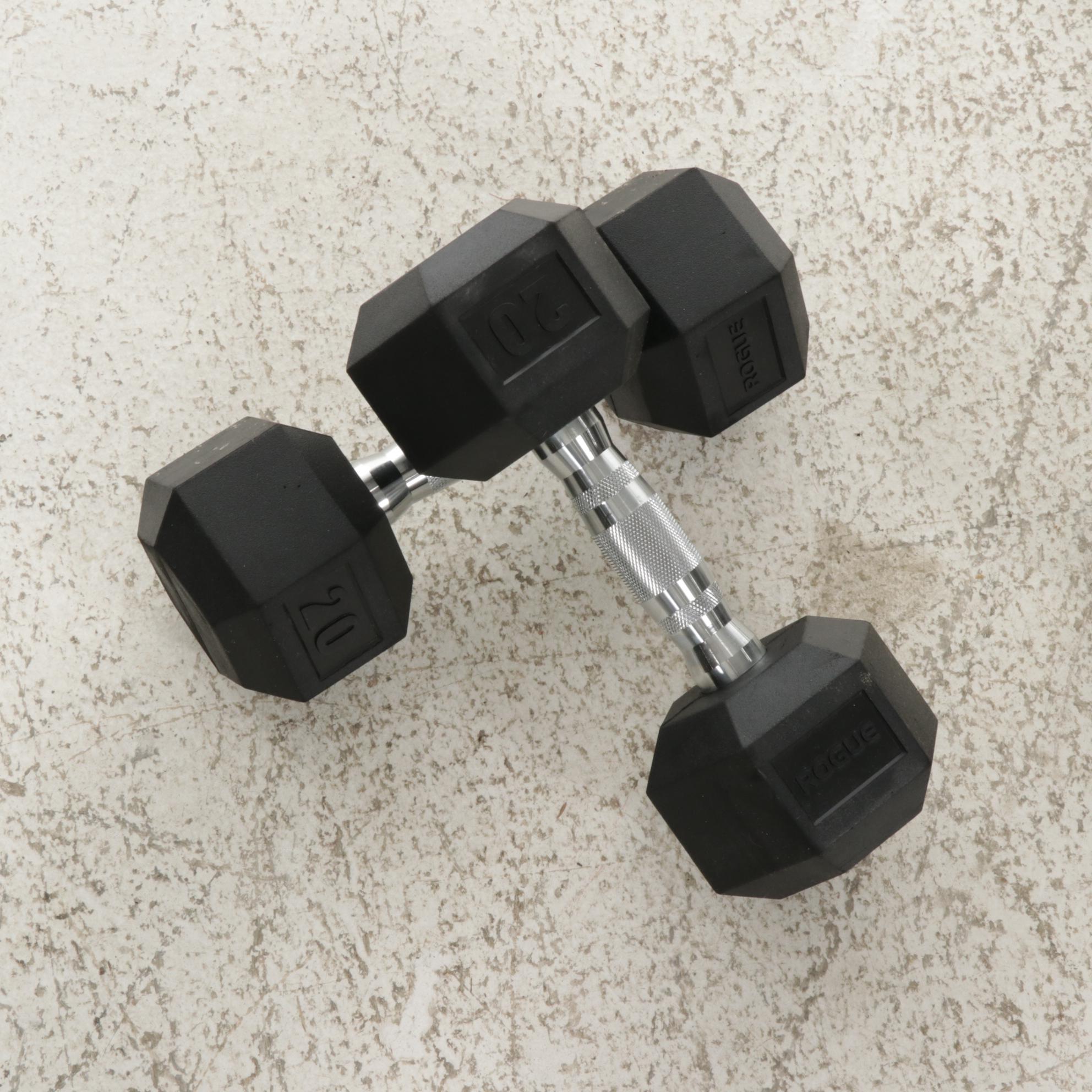 Rogue Rubber Coated Hexagonal Dumbells