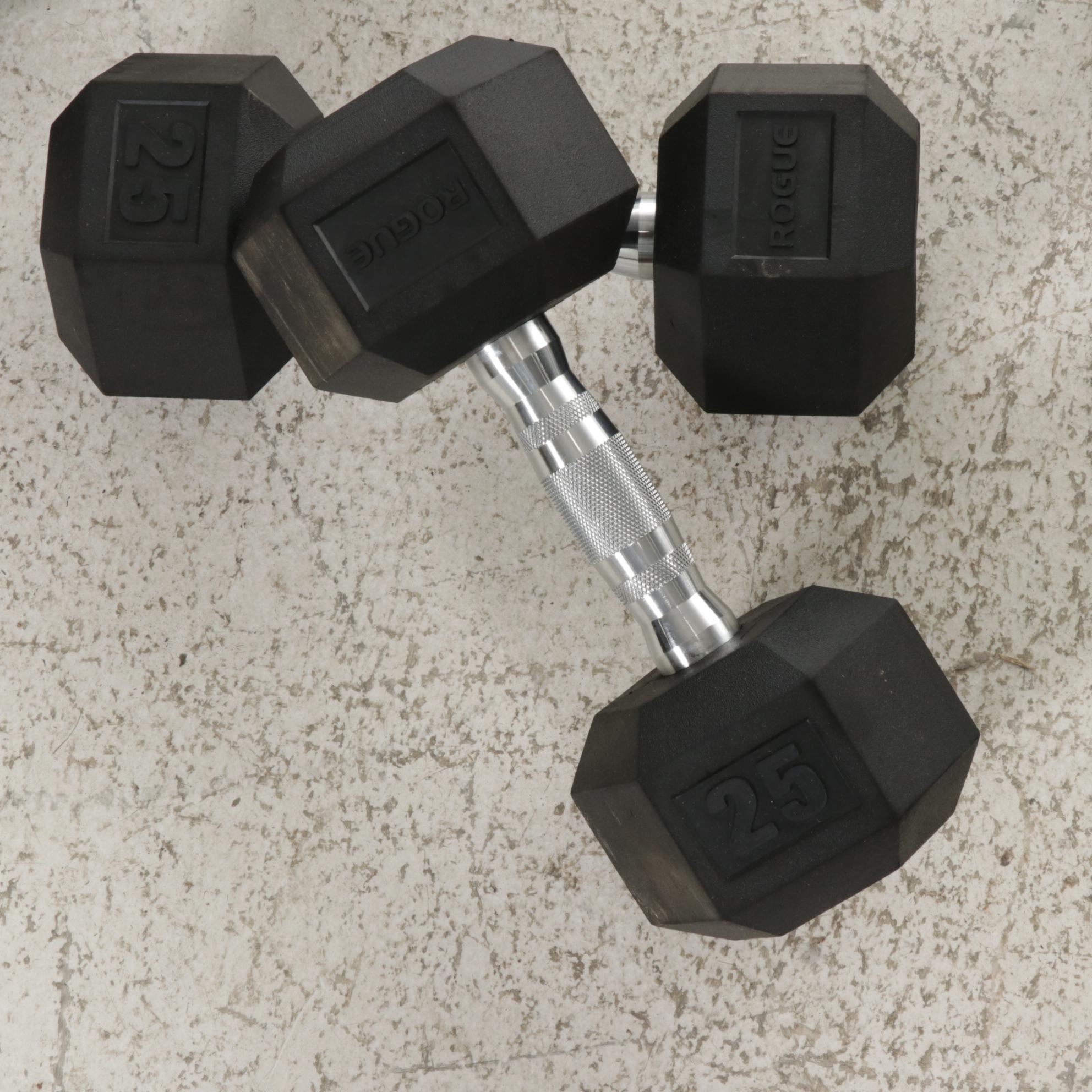 Rogue Rubber Coated Hexagonal Dumbells