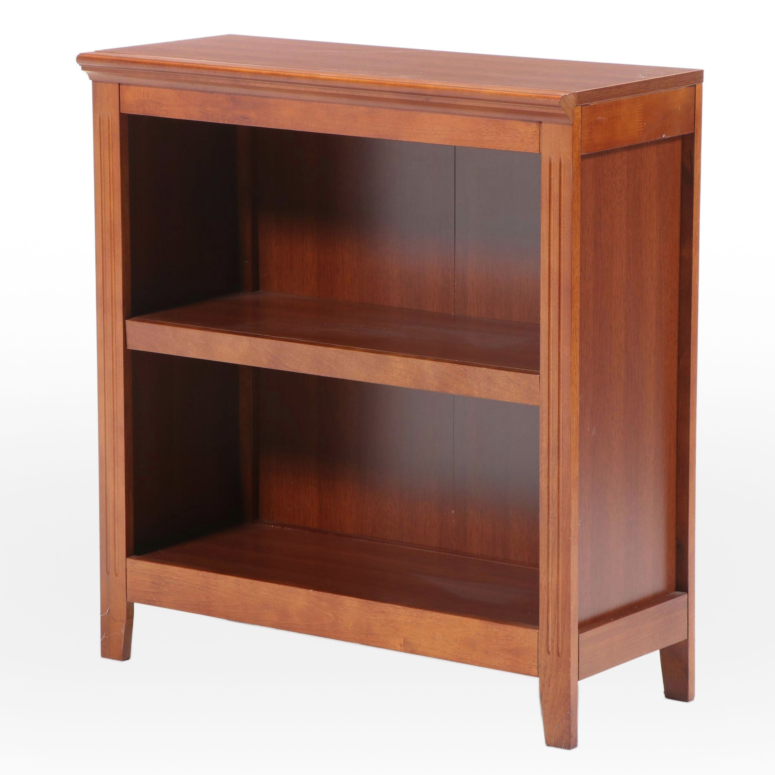 Contemporary Hardwood and Laminate Two-Shelf Open Bookcase