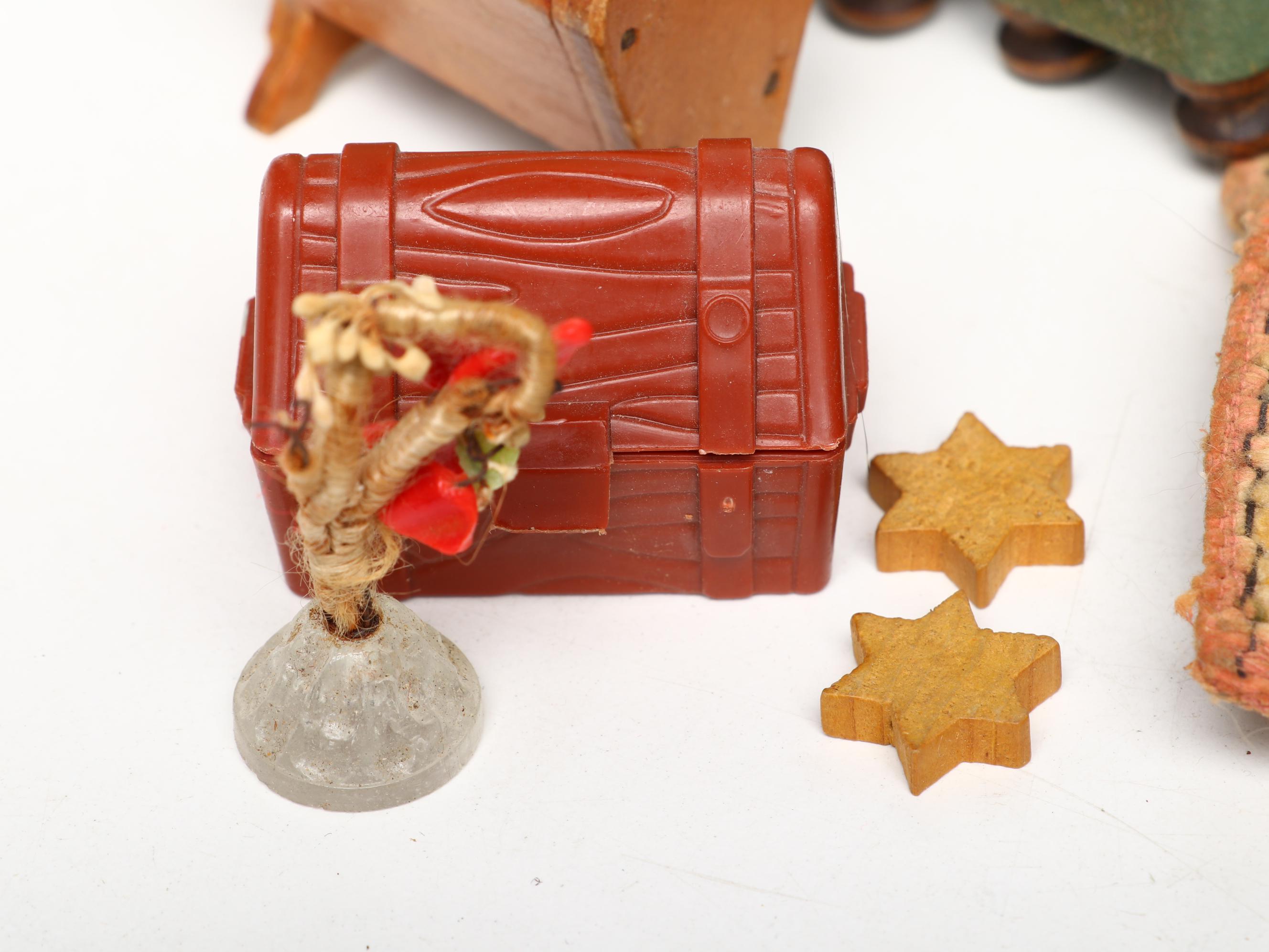 Miniature Doll House China Cabinet, Couch, Tables, Chairs, and More