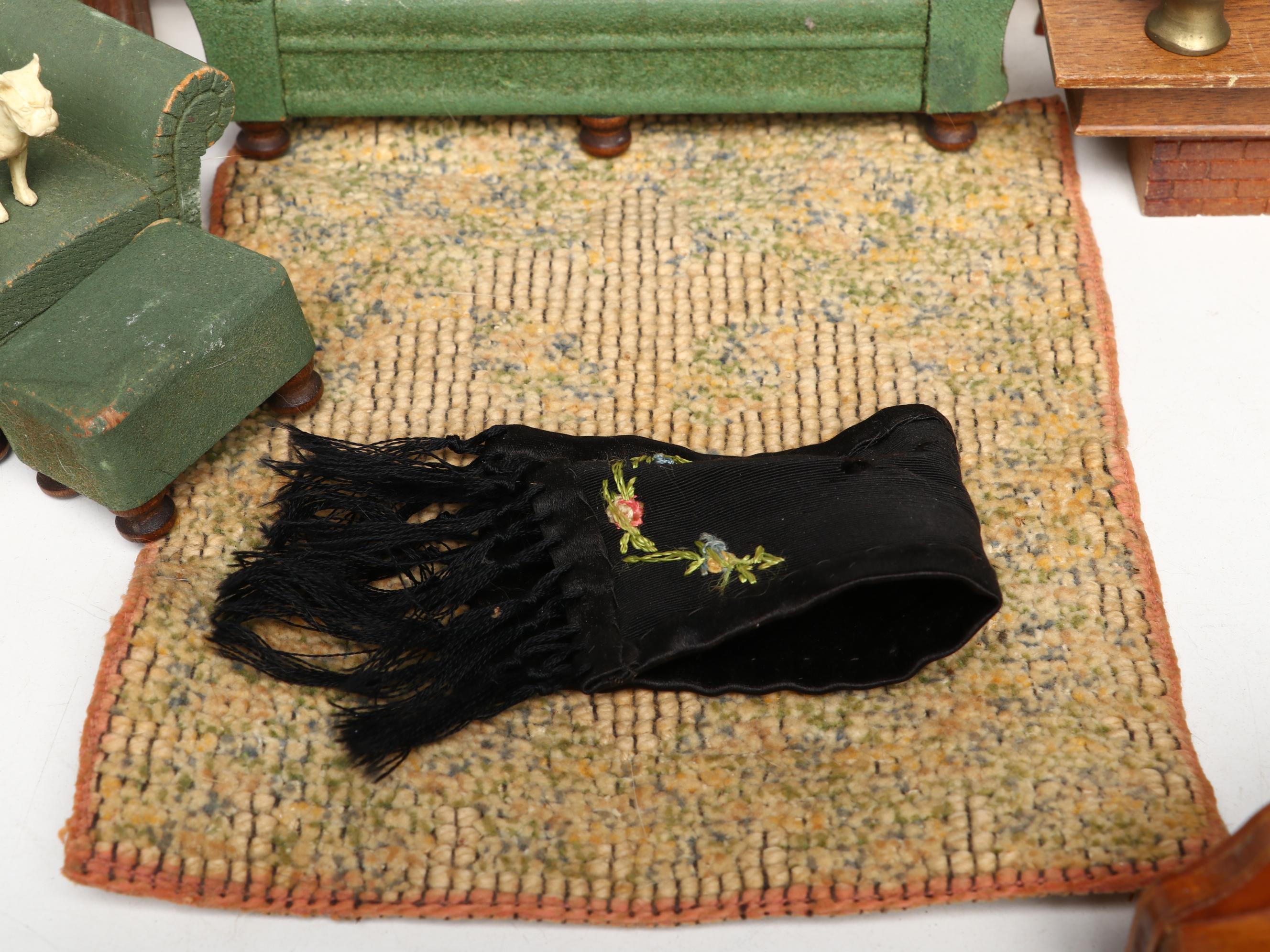 Miniature Doll House China Cabinet, Couch, Tables, Chairs, and More