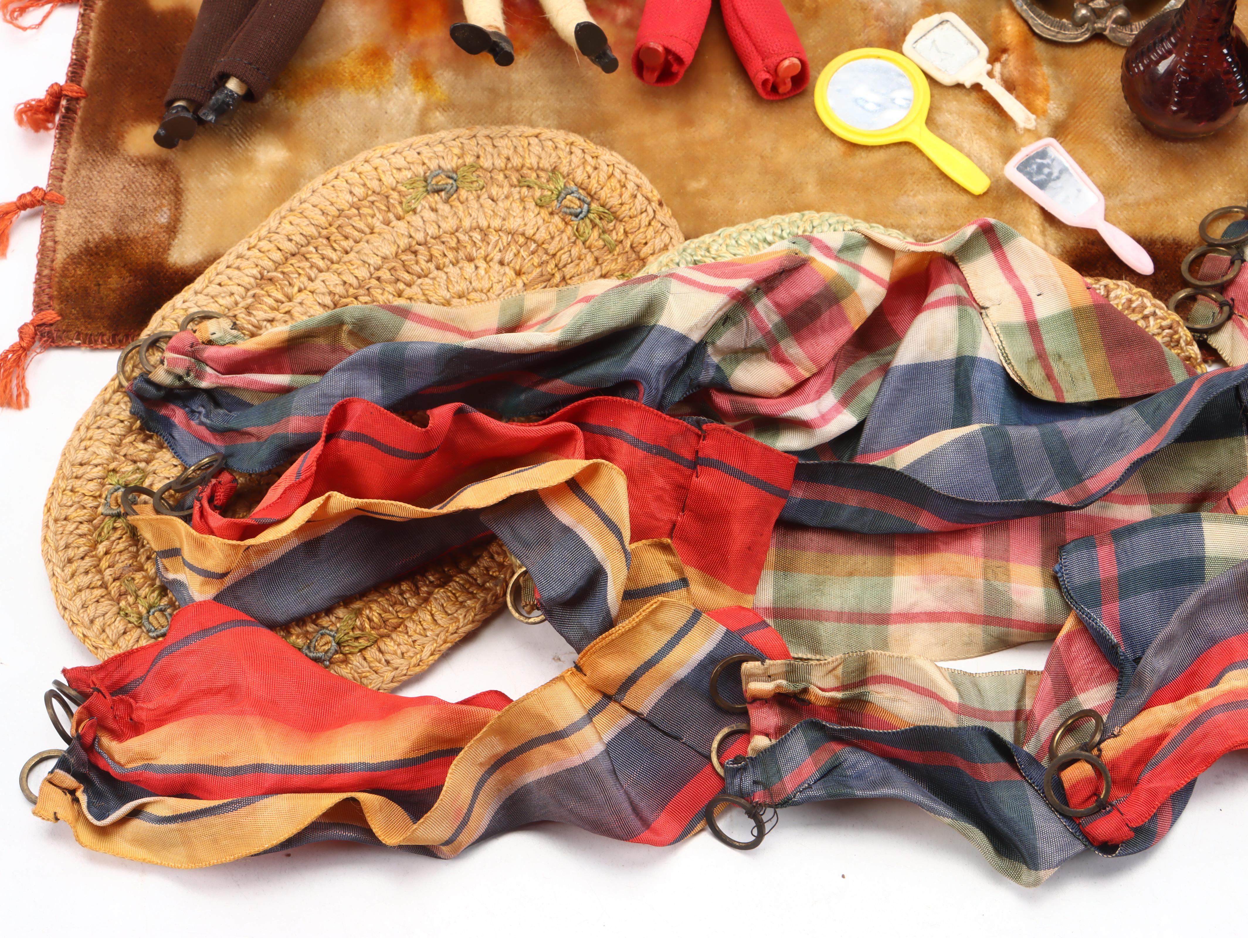 Plastic and Fabric Dolls with Miniature Furniture and Accessories