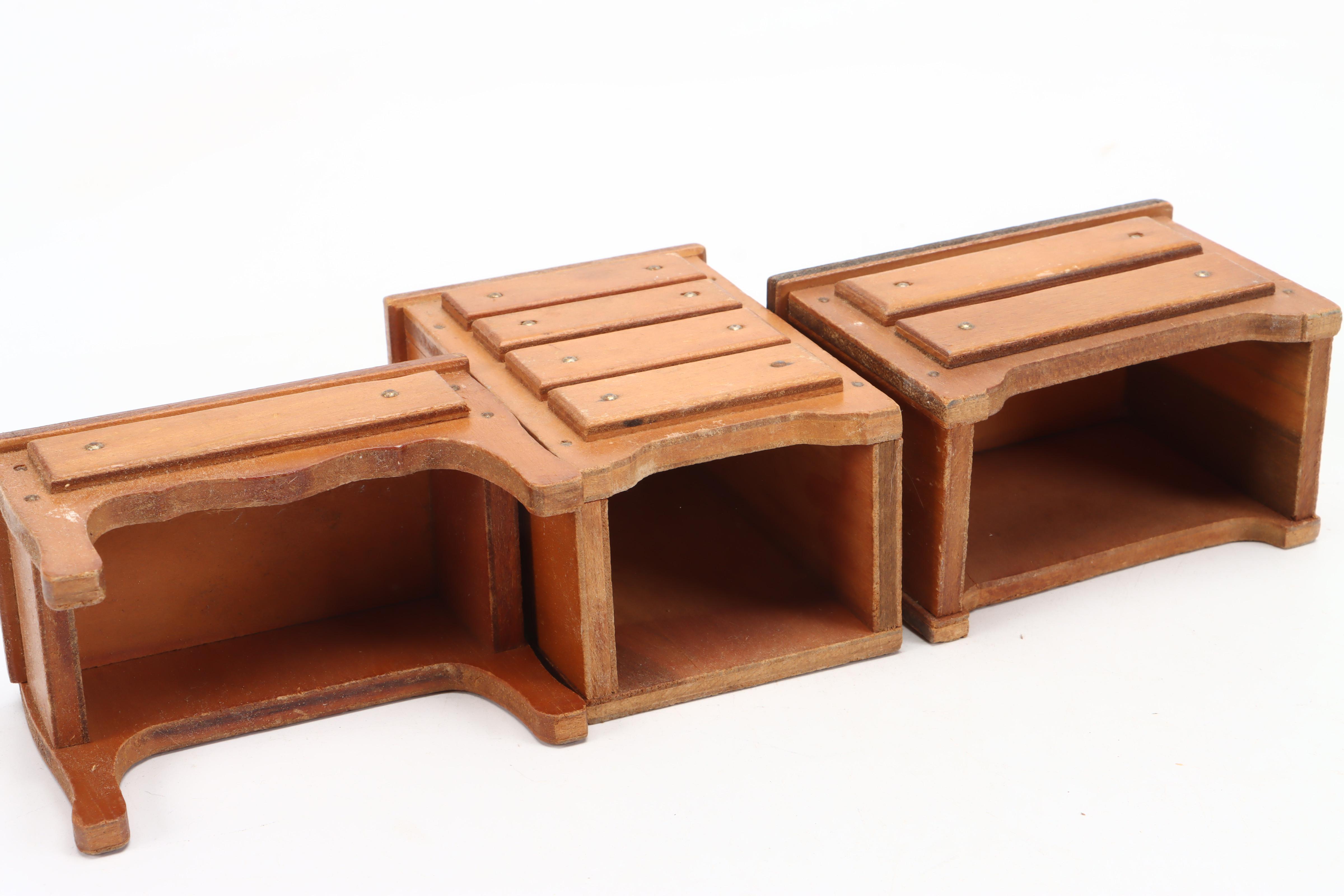 Plastic and Fabric Dolls with Miniature Furniture and Accessories