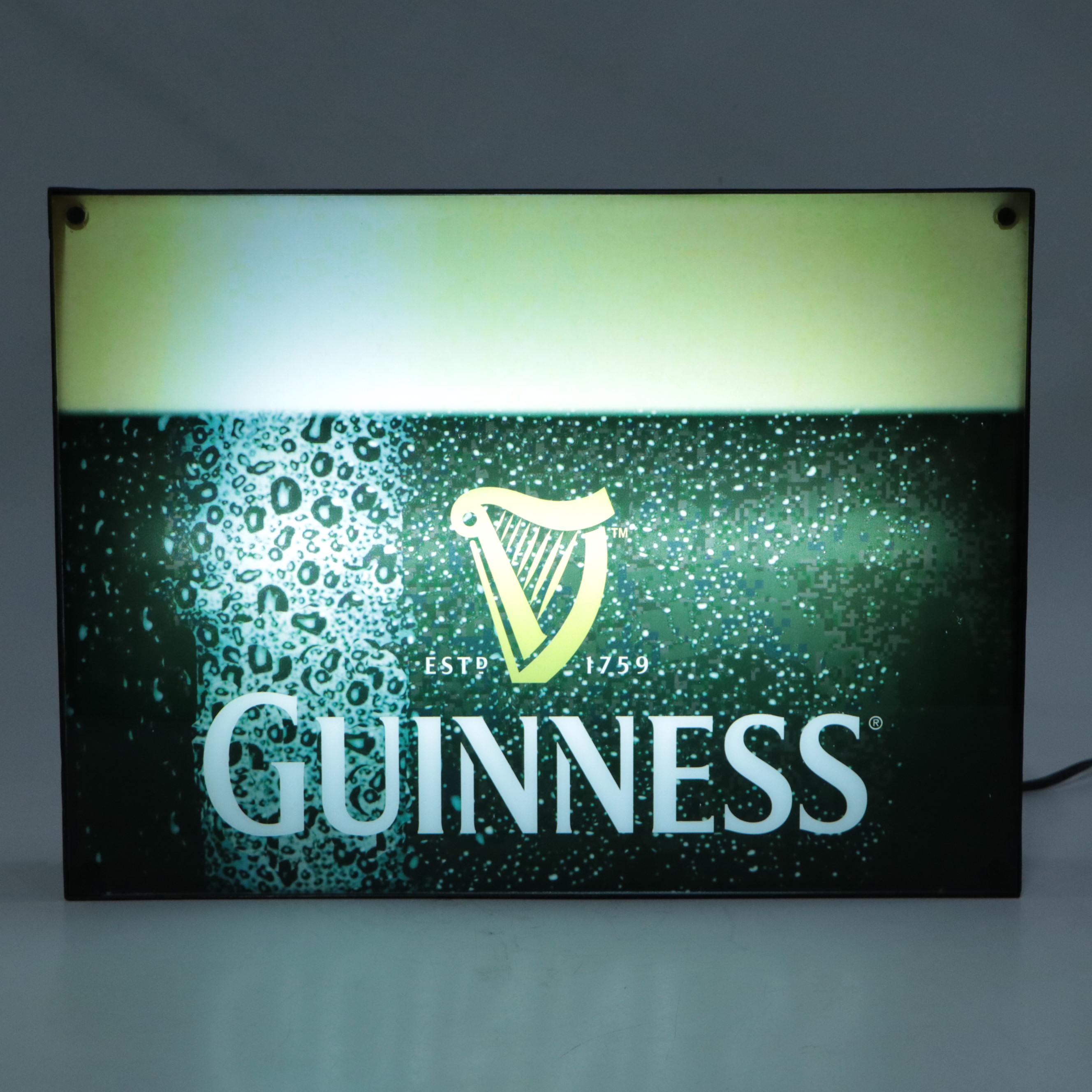 Guinness Beer Illuminated Advertising Sign