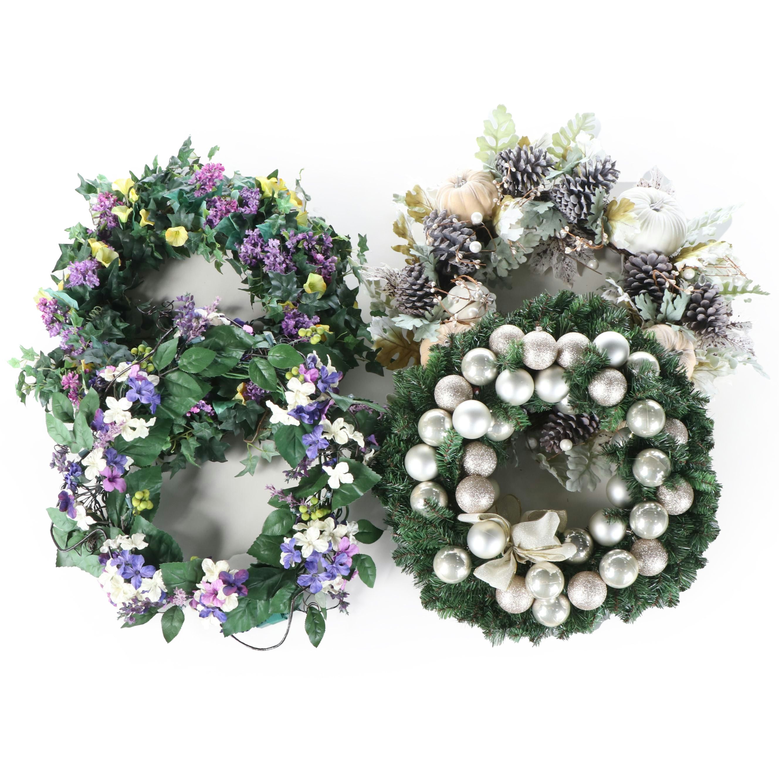 Christmas, Fall and Spring Seasonal Wreaths