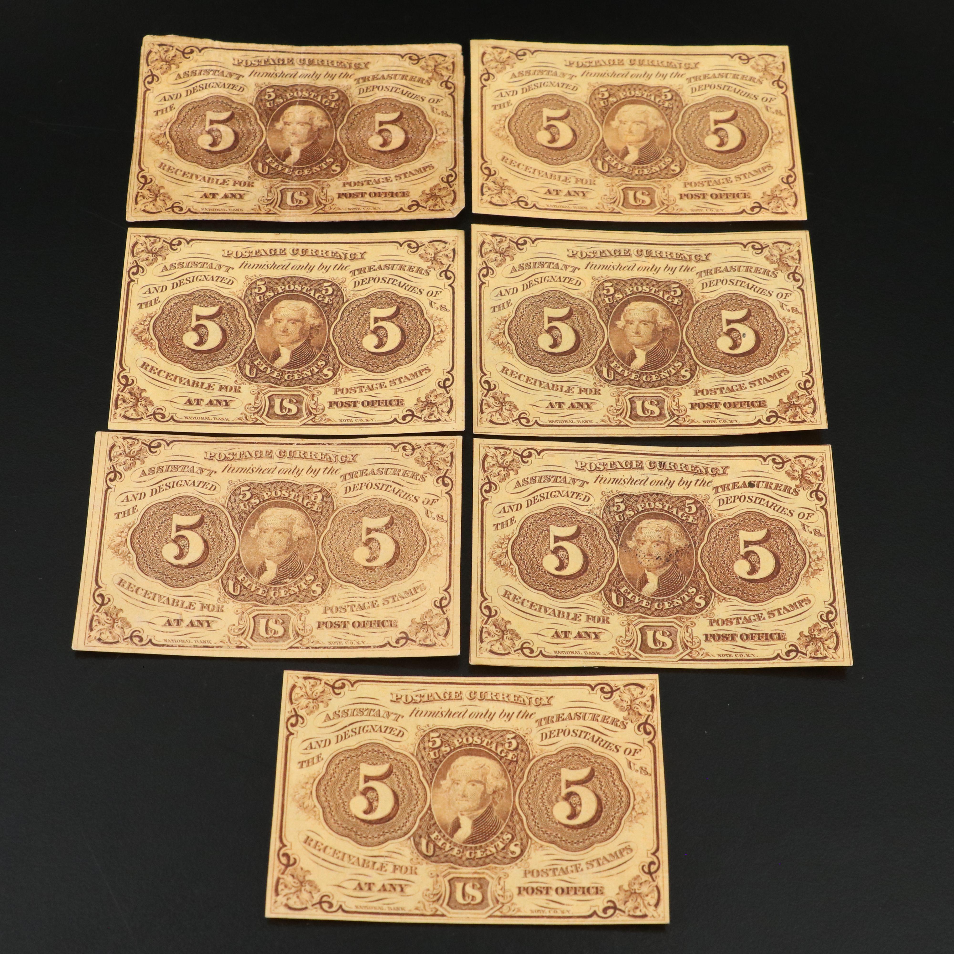 Fifteen Pieces of Higher Grade U.S. Fractional Currency Notes, 1860s-1870s