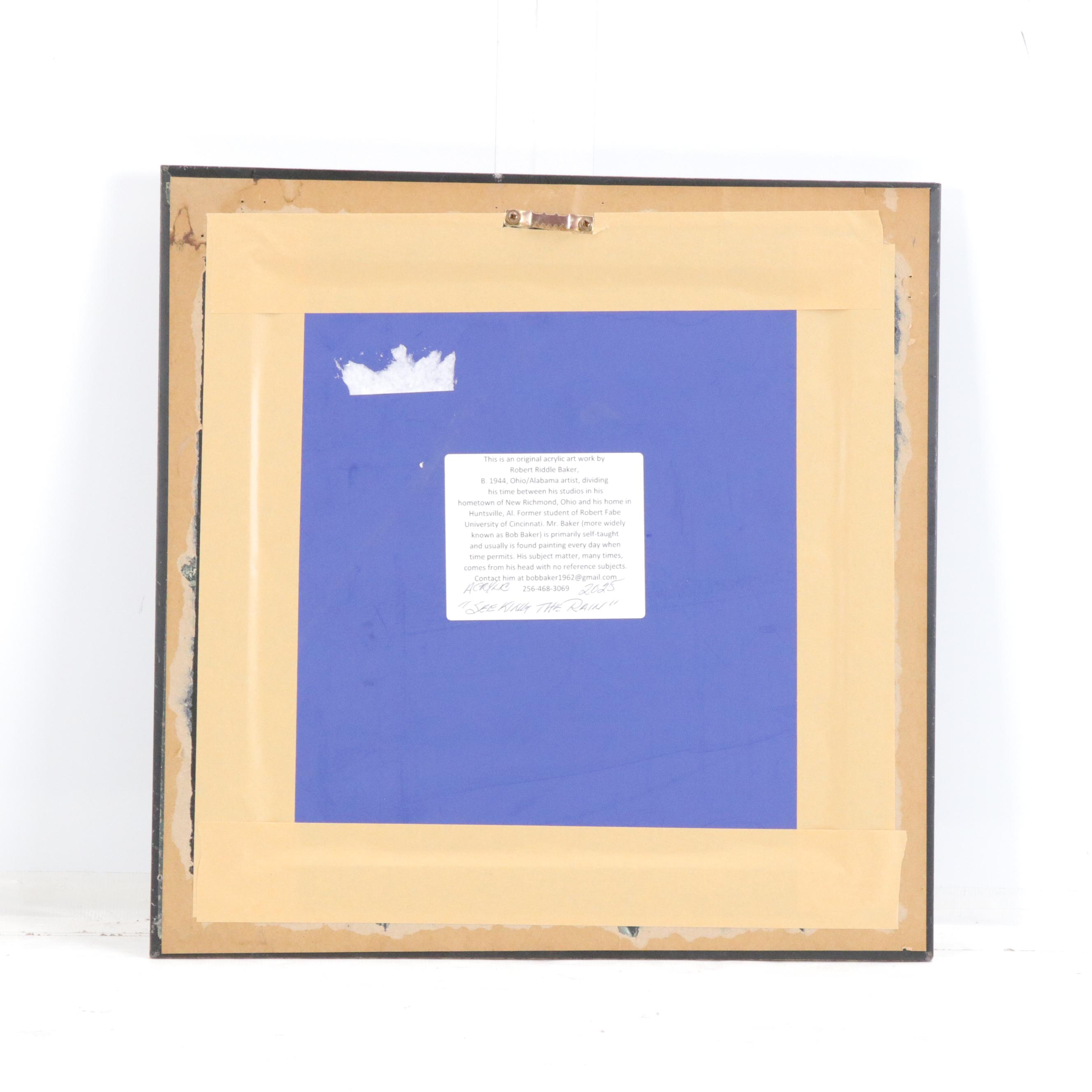 Robert Riddle Baker Acrylic Painting "Seeking the Rain," 2025