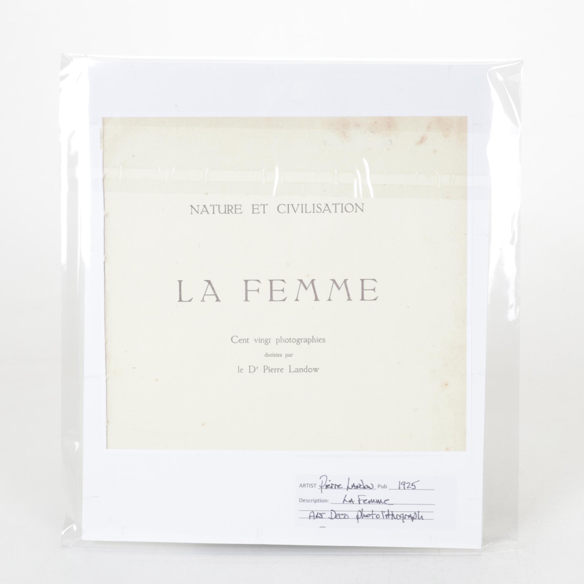 Nude Photogravure From "La Femme, Nature et Civilisation" 1925