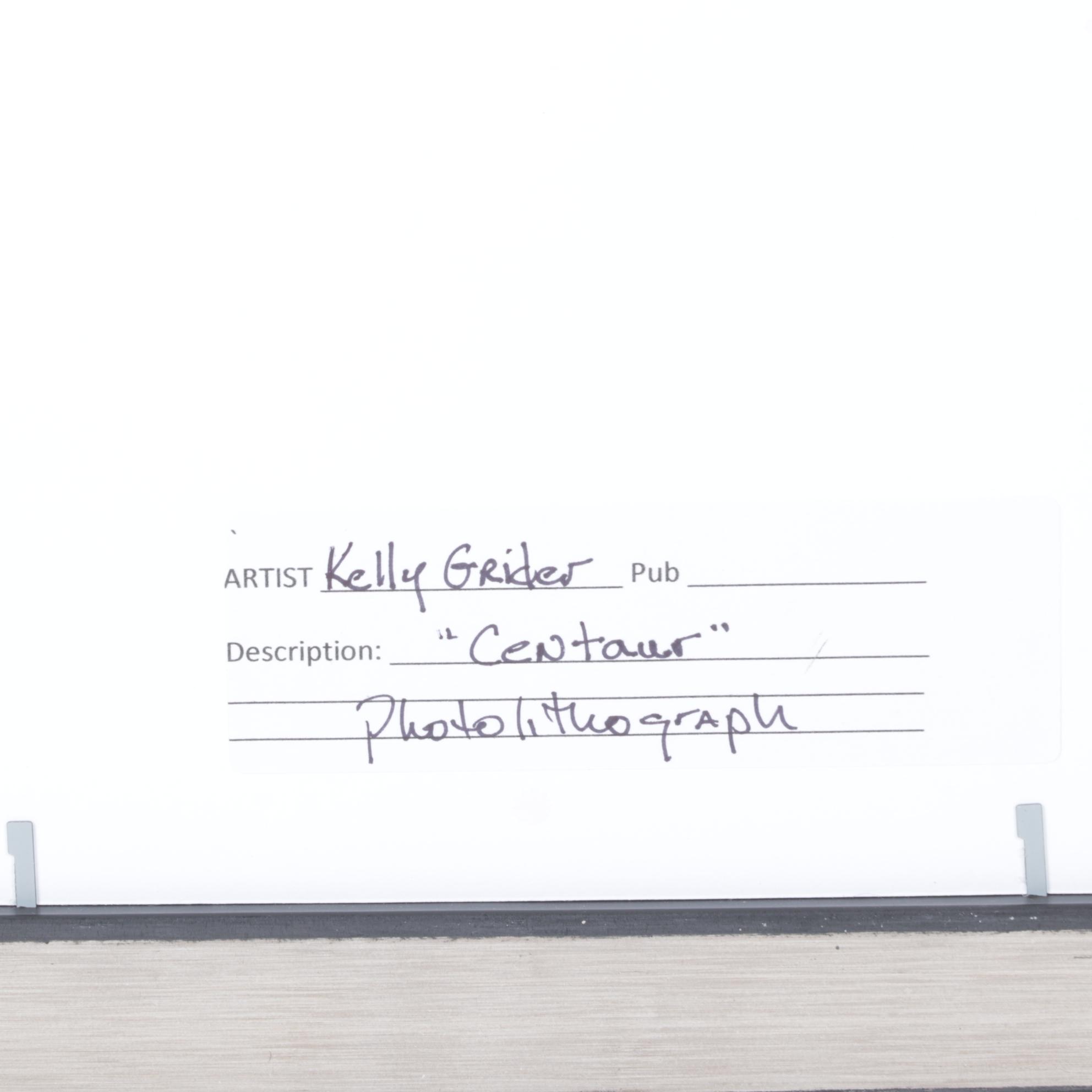 Monochrome Photolithograph "Centaur" by Kelly Grider