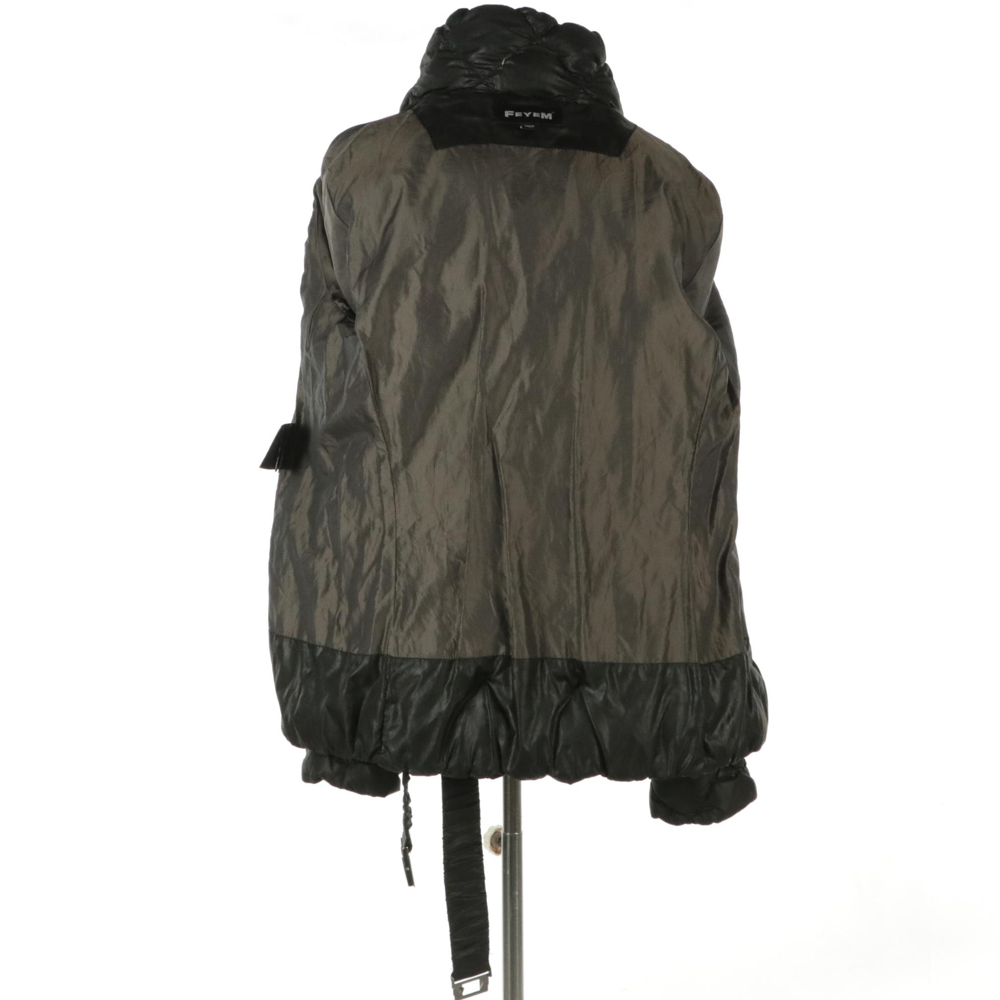 FeyeM Goose Down/Murmansky Fur Jacket and Donna Salyers Faux Fur Leopard Coat