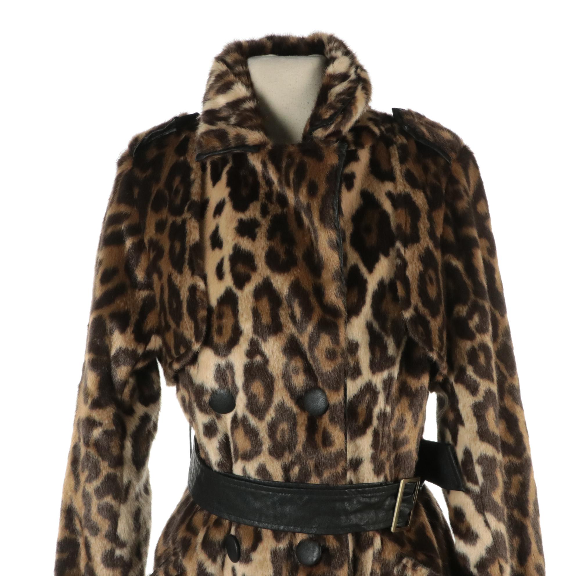 FeyeM Goose Down/Murmansky Fur Jacket and Donna Salyers Faux Fur Leopard Coat