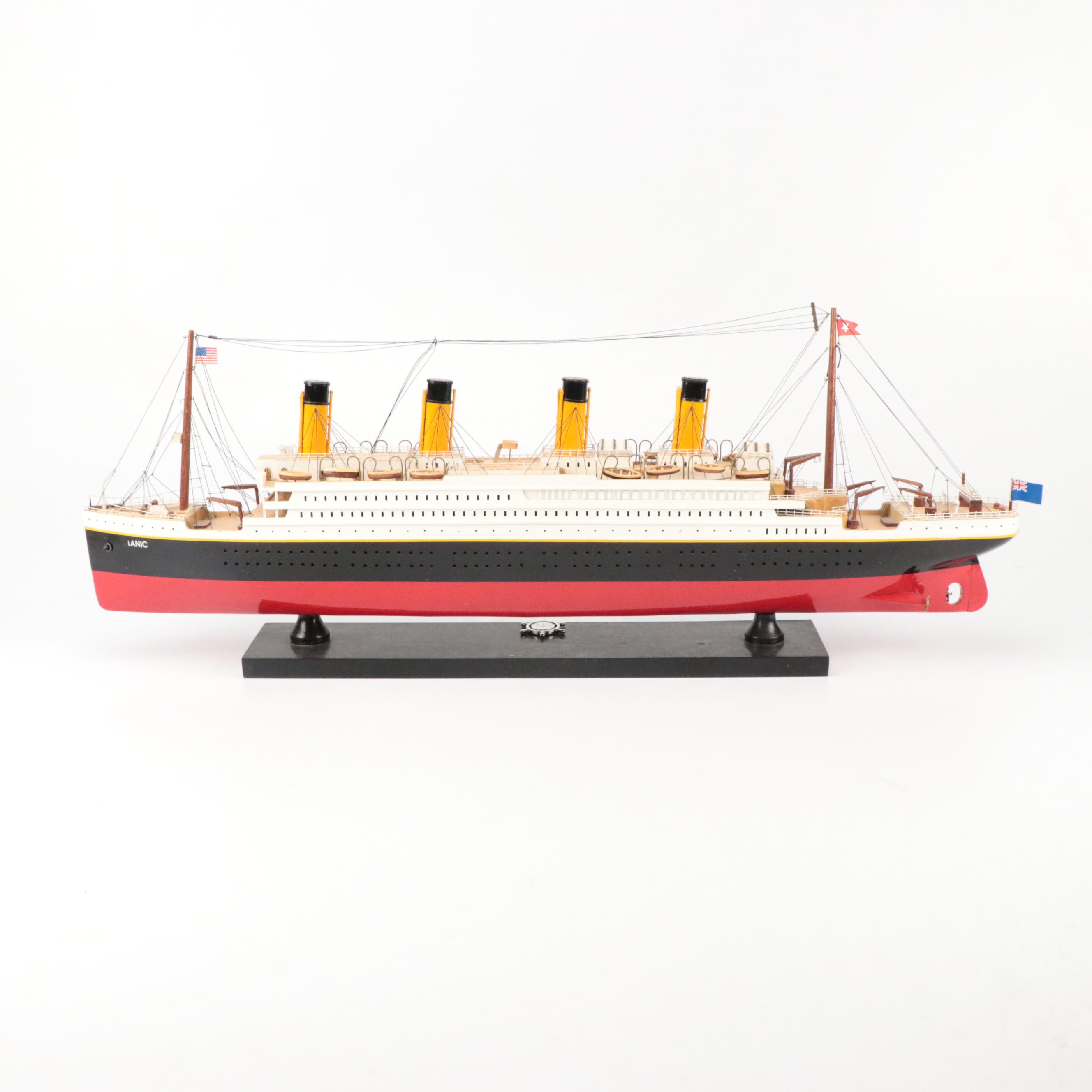 Handcrafted "RMS Titanic" Wooden Model