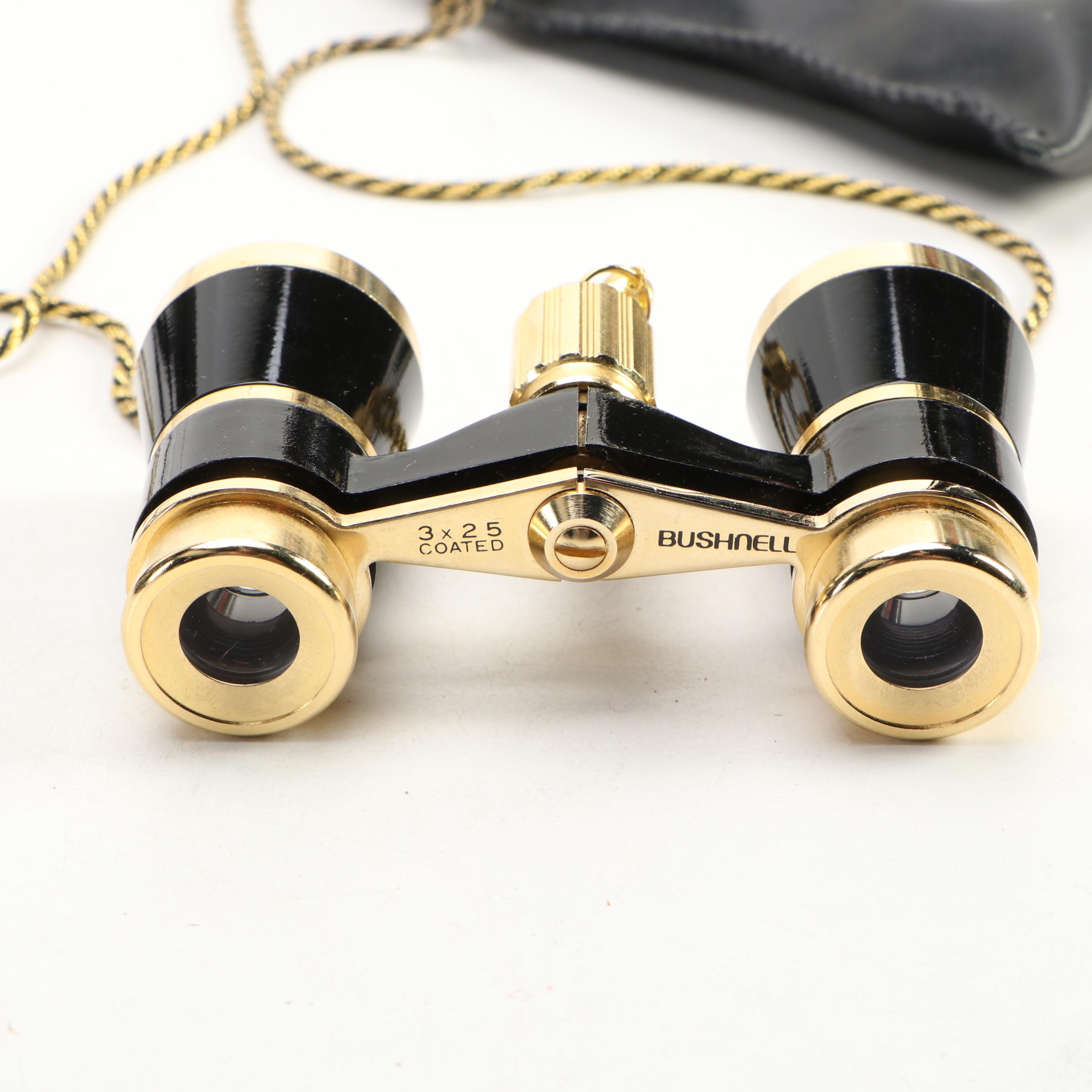 Jason Clipper 7x35 Binoculars in Case with Bushnell 3x25 Opera Glasses