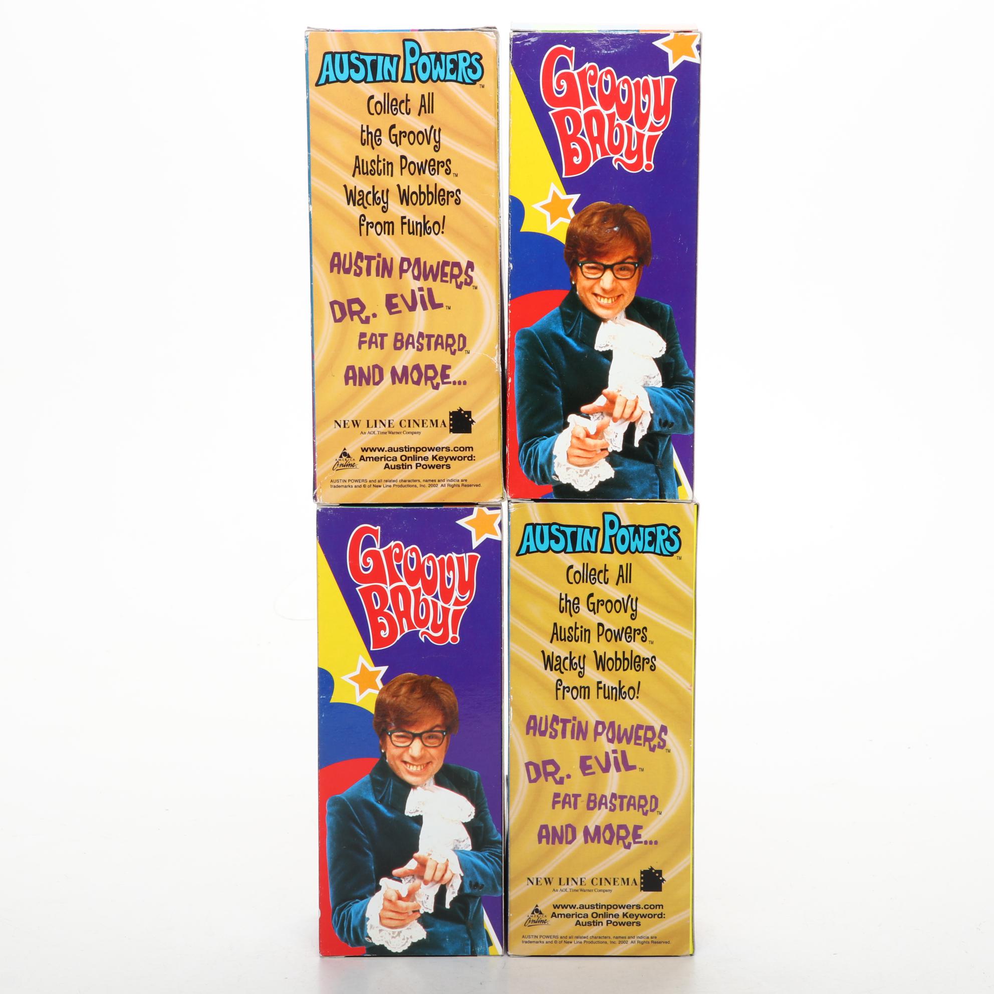 Funko "Austin Powers" Wacky Wobblers with Nascar Bobble Head and Toy Cars