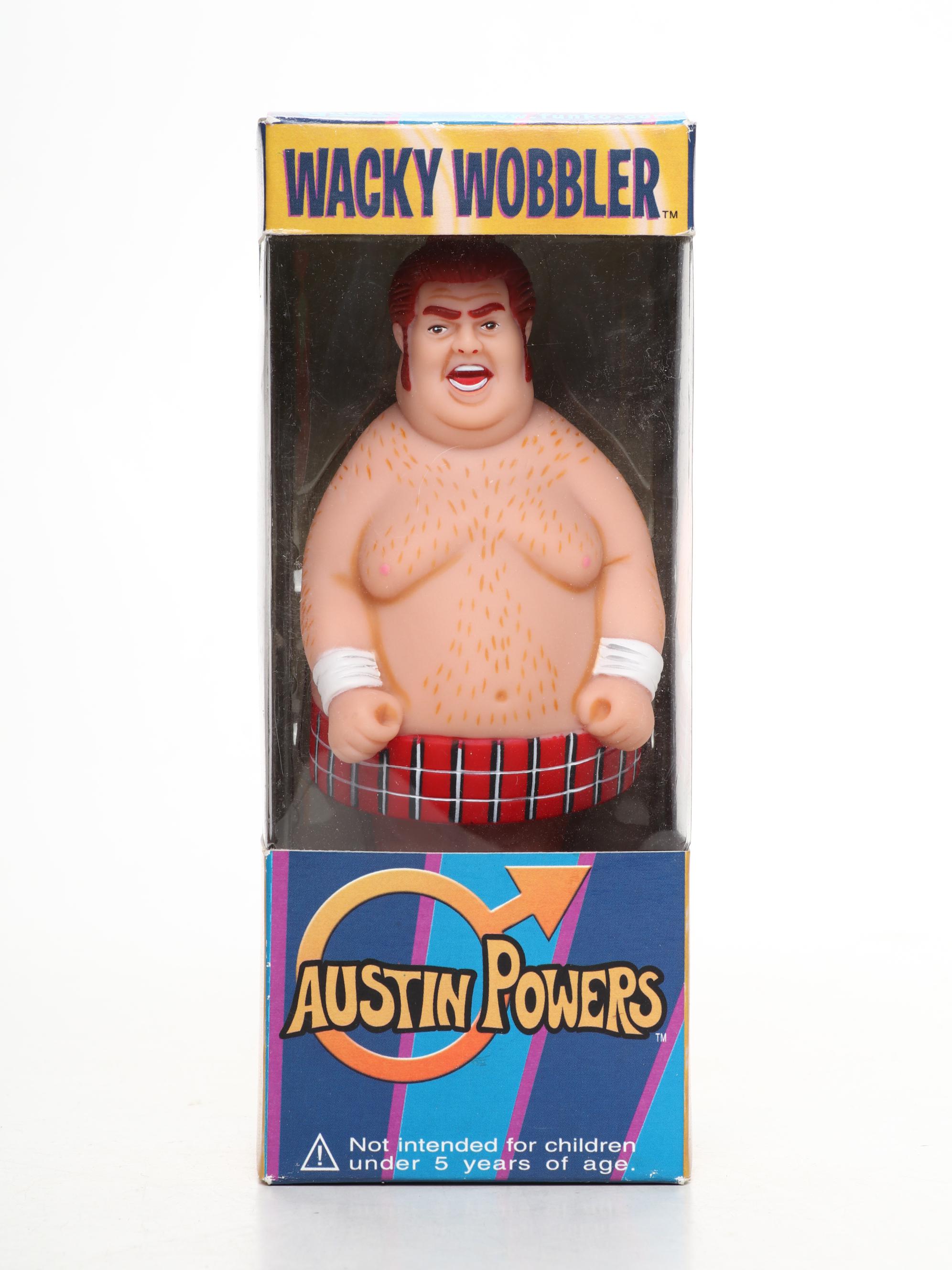 Funko "Austin Powers" Wacky Wobblers with Nascar Bobble Head and Toy Cars