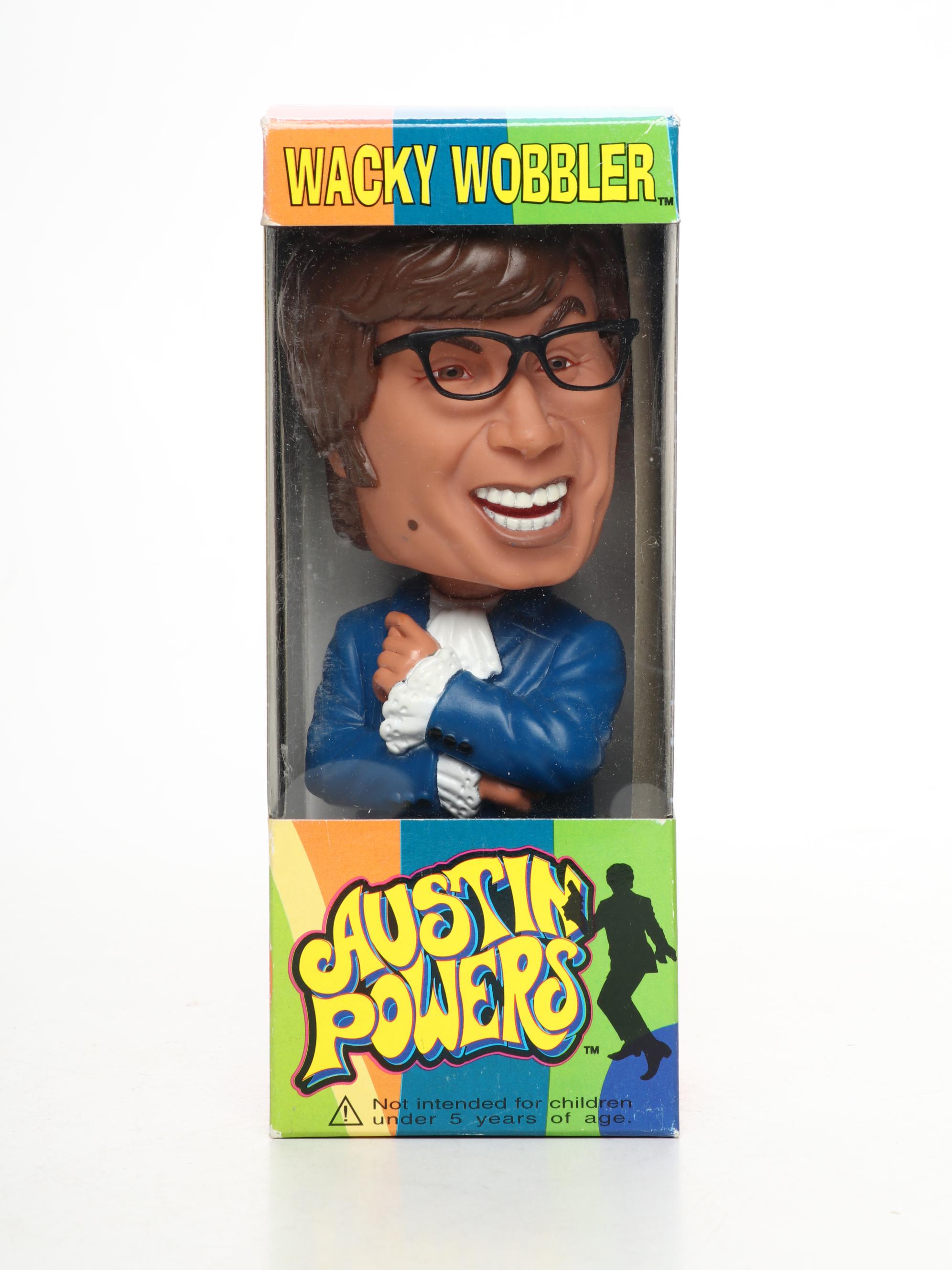 Funko "Austin Powers" Wacky Wobblers with Nascar Bobble Head and Toy Cars