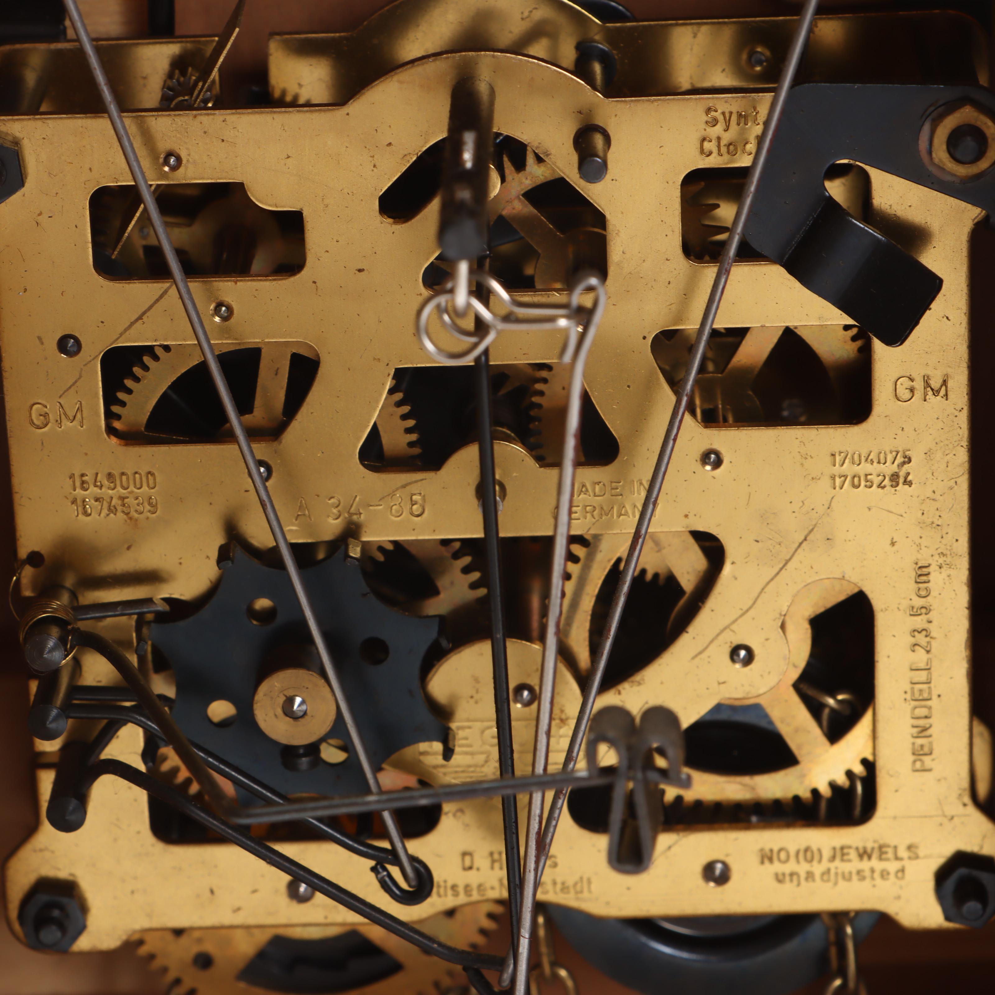 German Carved Walnut Hunter Cuckoo Clock, Late 20th Century