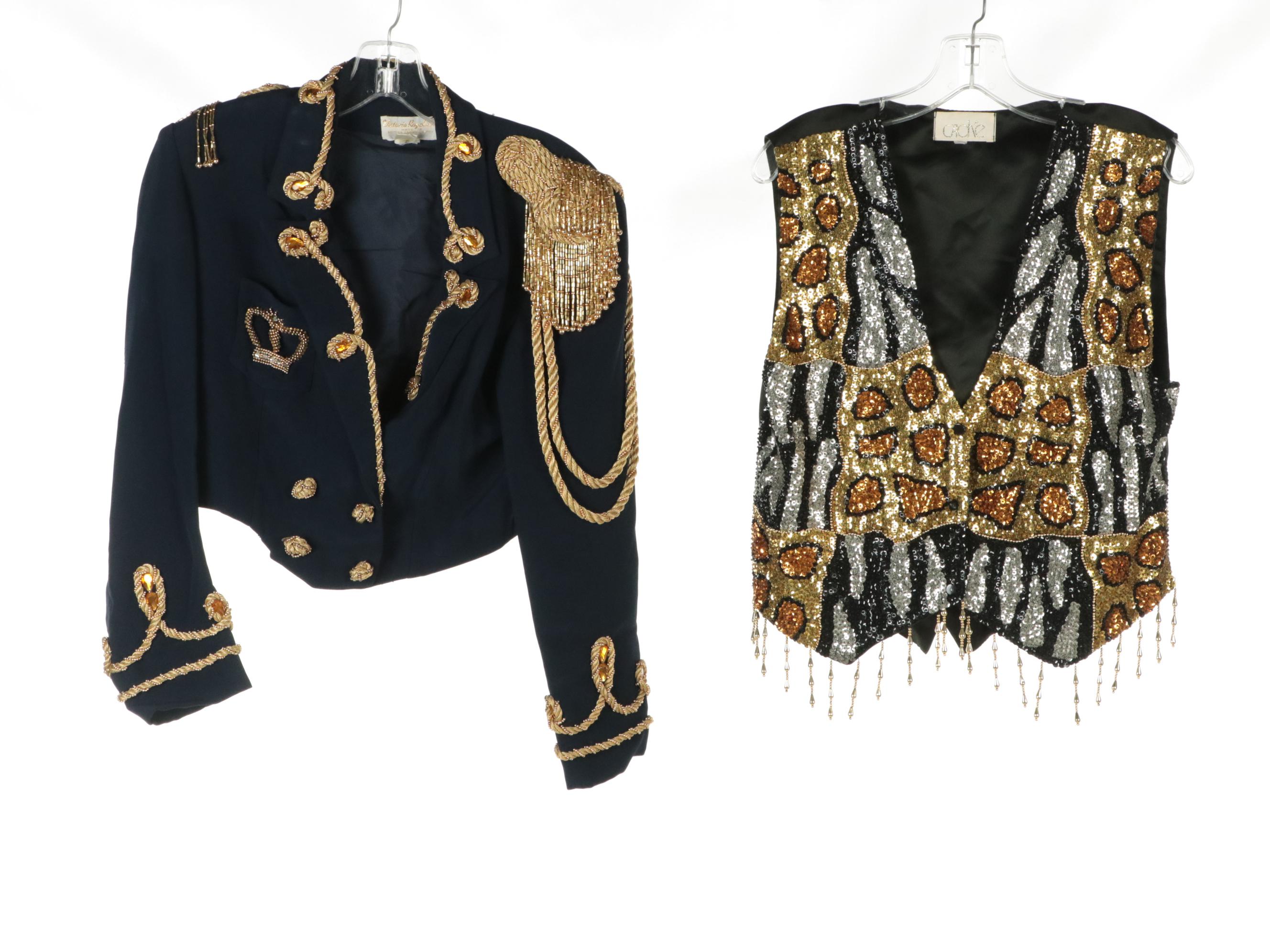 Caché Sequin Vest, Victoria Royal Cropped Blazer, Senso/Rampage Jackets, More