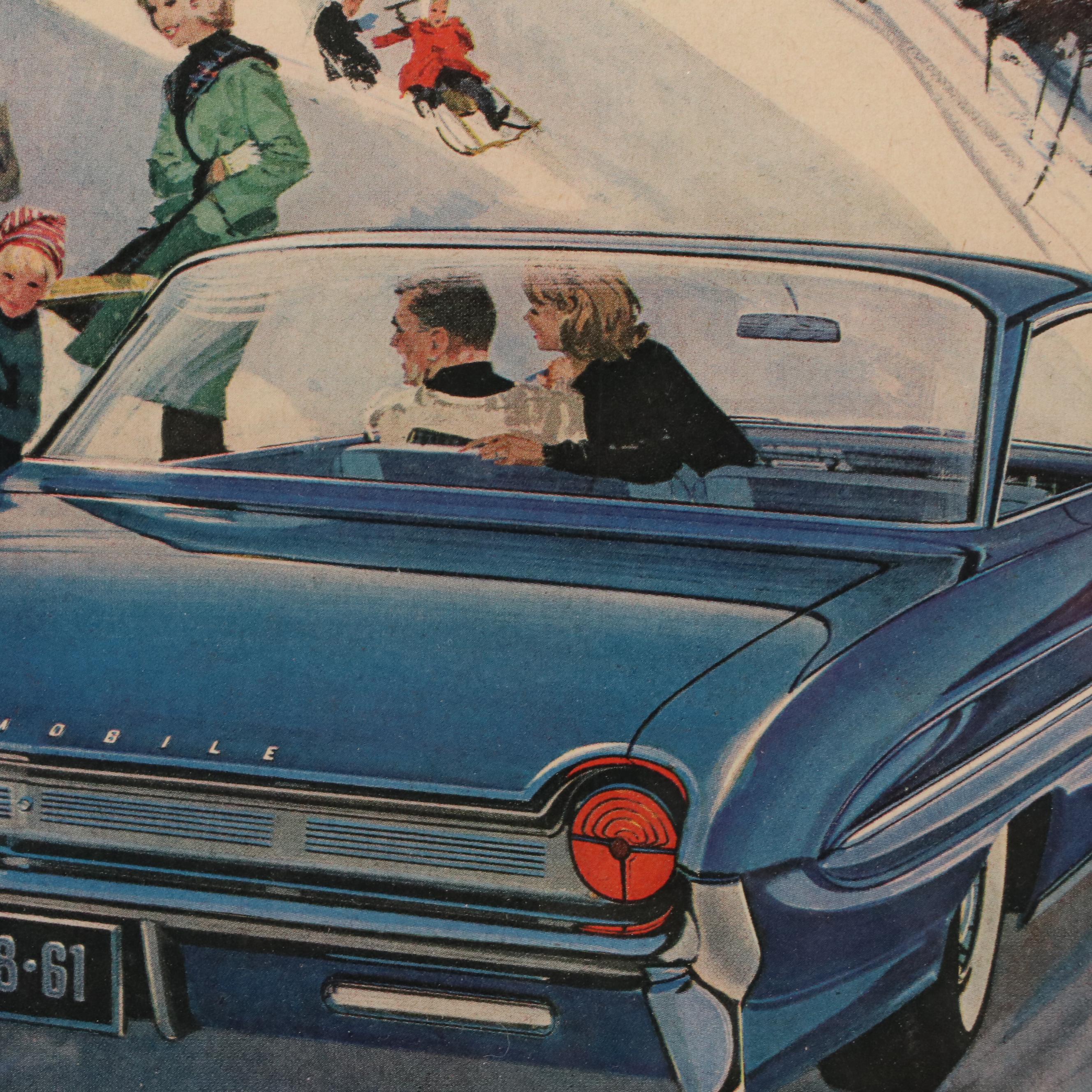 Automotive Advertisement Offset Lithographs Including "1960 Chevrolet Corvair"