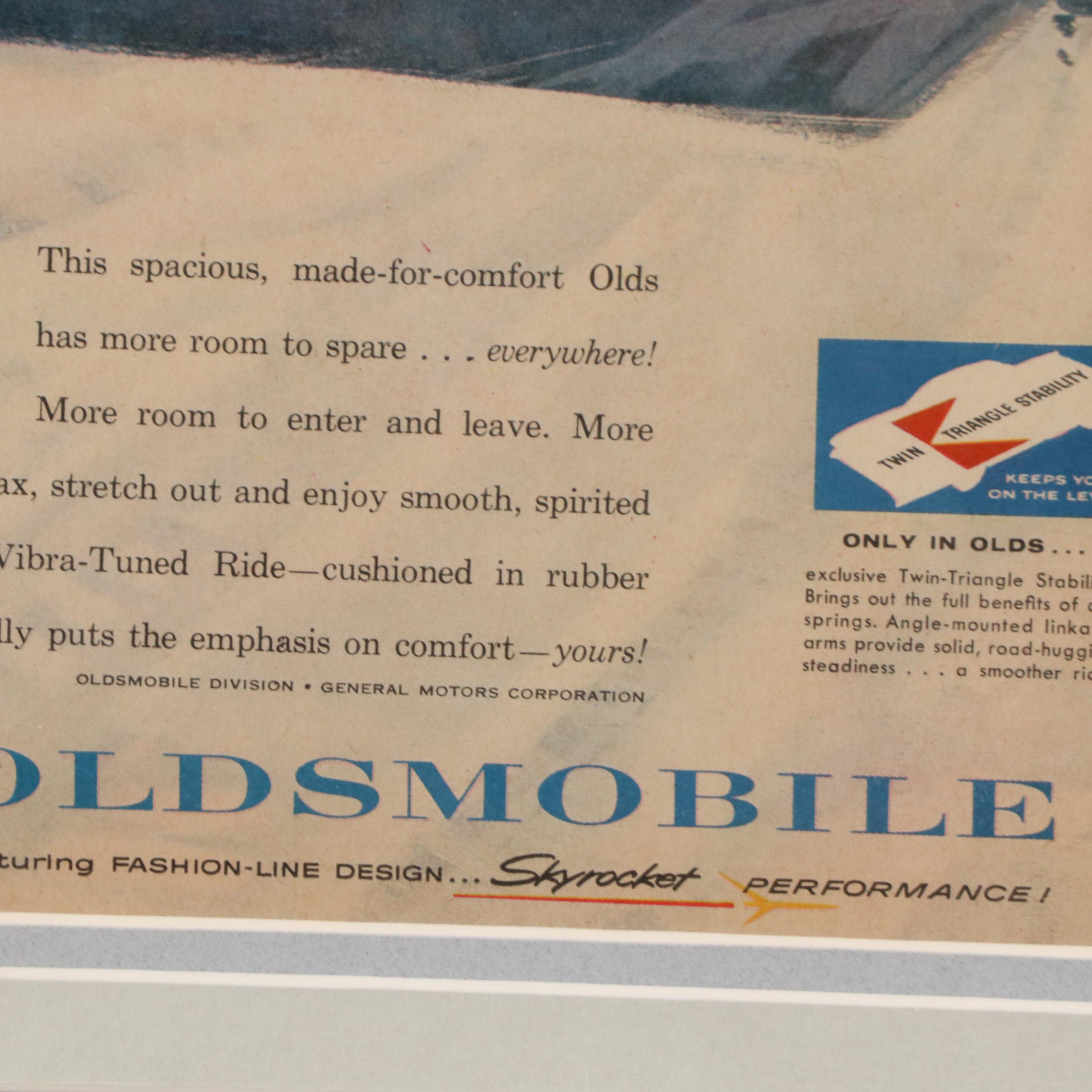 Automotive Advertisement Offset Lithographs Including "1960 Chevrolet Corvair"