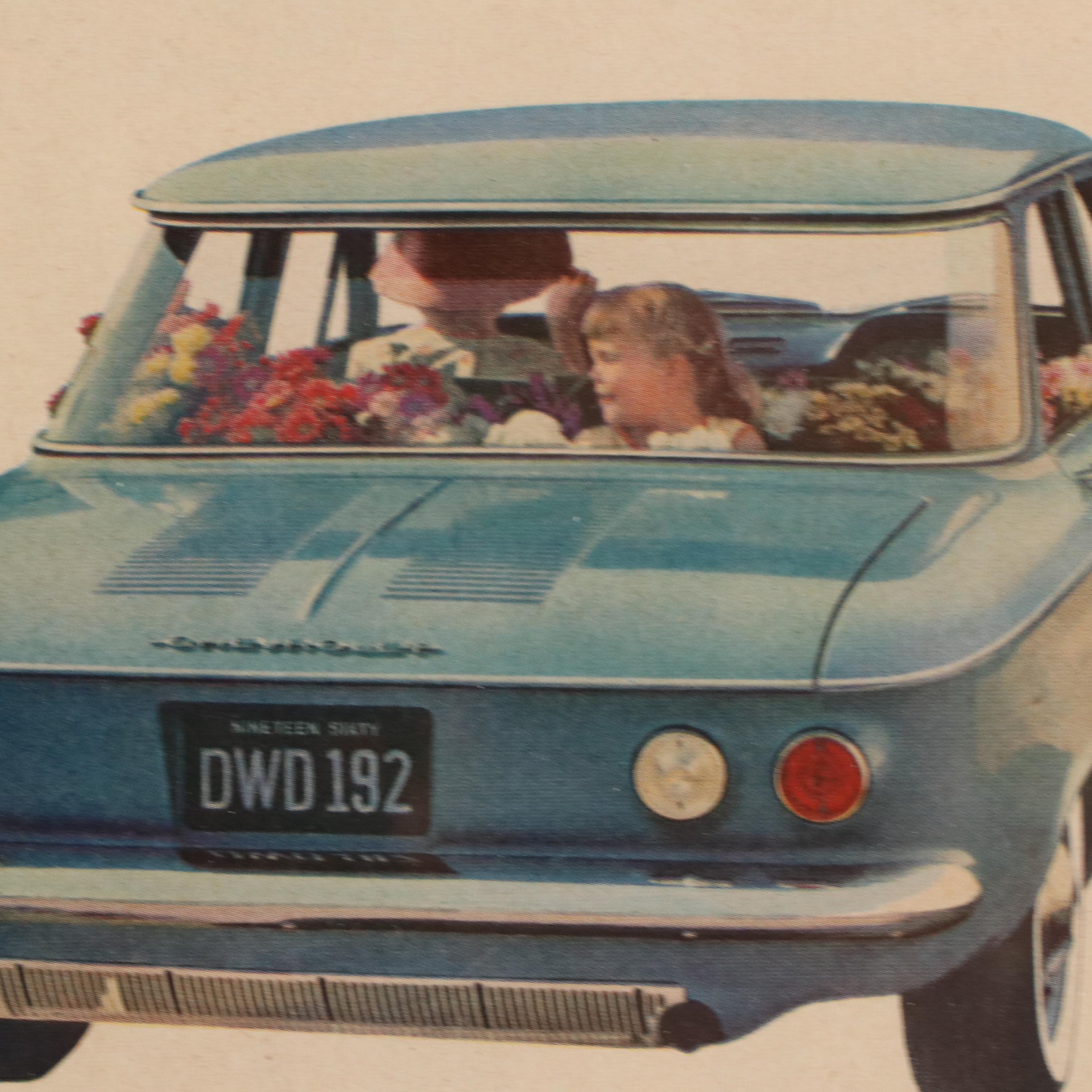 Automotive Advertisement Offset Lithographs Including "1960 Chevrolet Corvair"