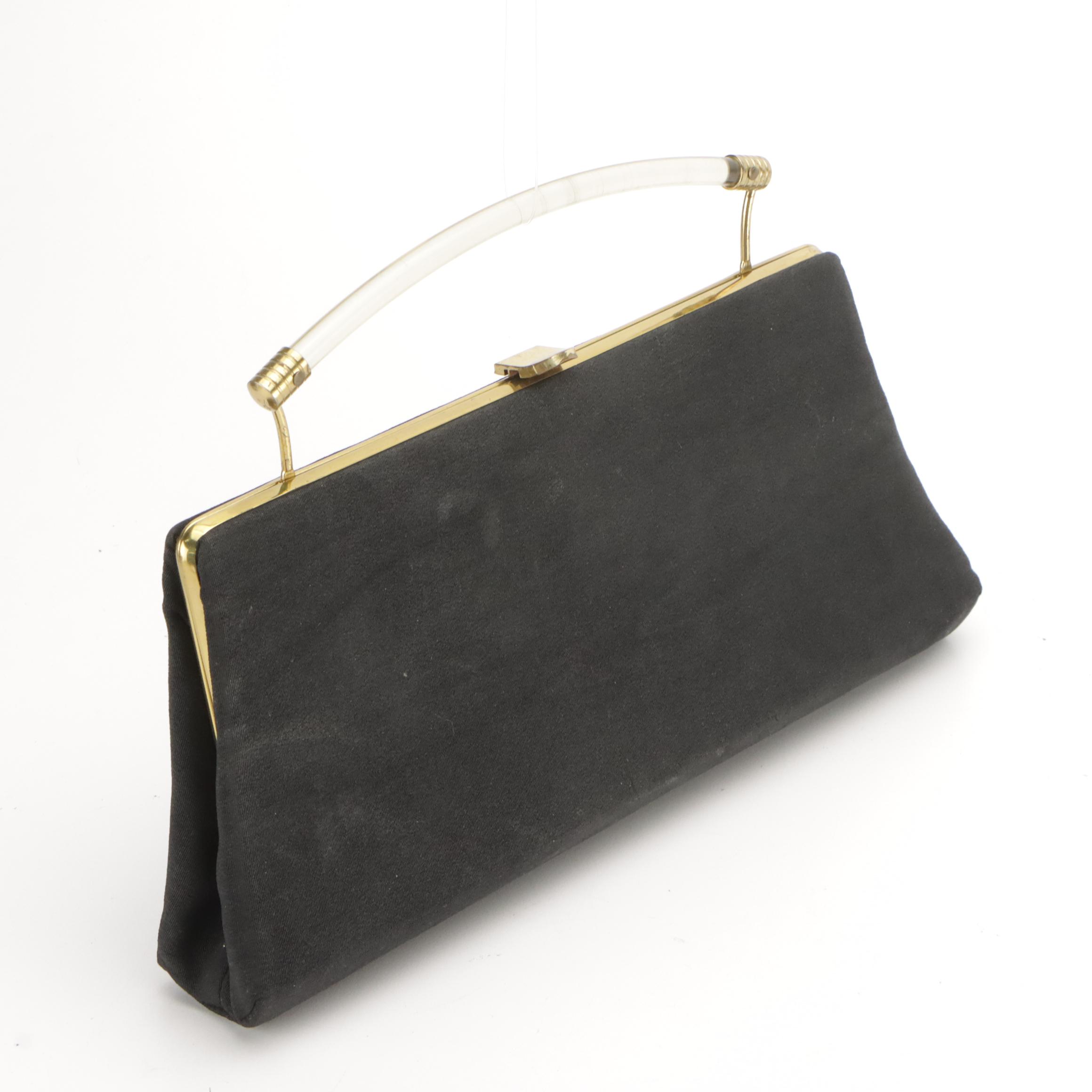 HL Vintage Top Handle Frame Bag, Other Ornate Bead Embroidered Clutch Bags