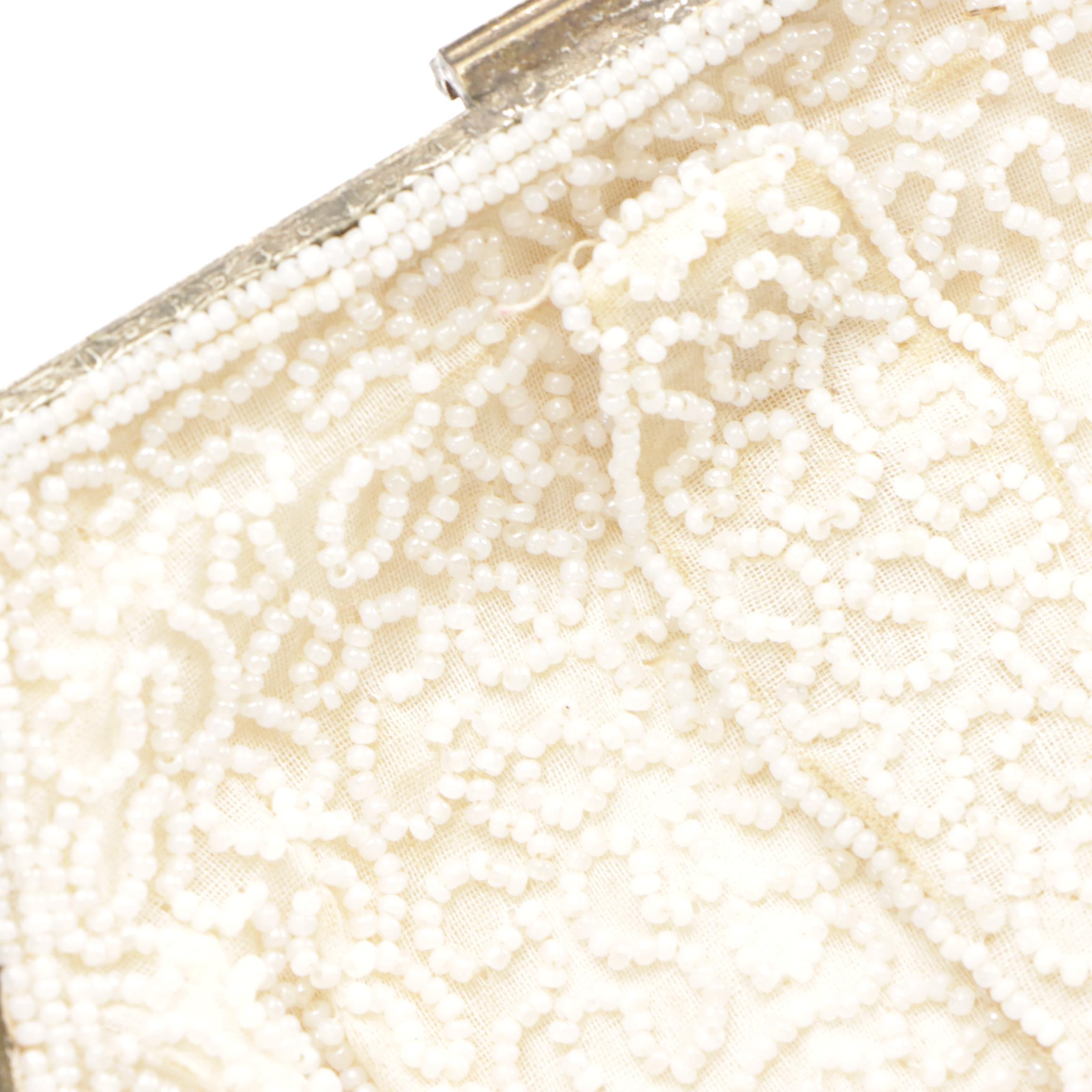 HL Vintage Top Handle Frame Bag, Other Ornate Bead Embroidered Clutch Bags