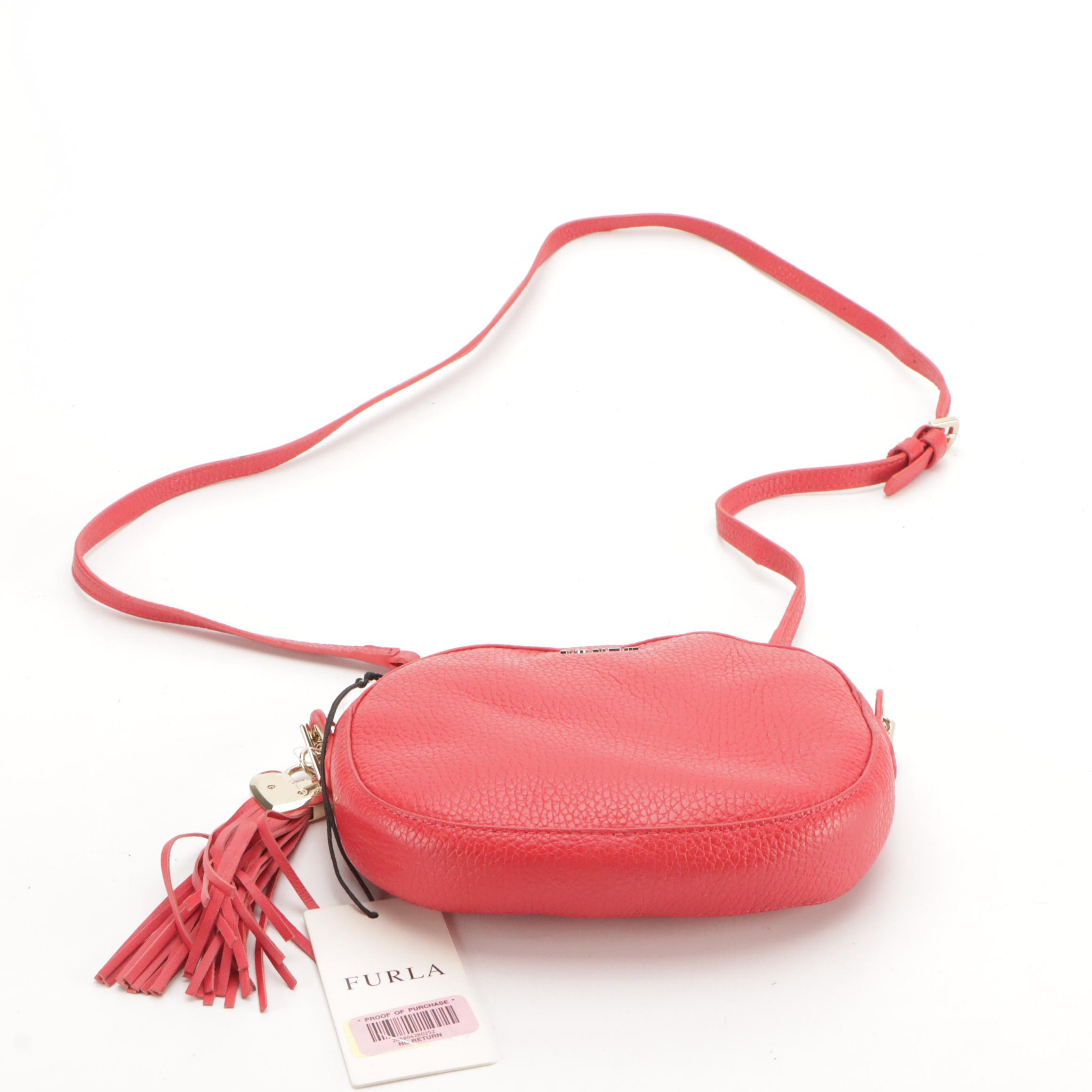 Furla Red Grained Leather Crossbody, Kate Spade Mikala Clutch and More with Tags