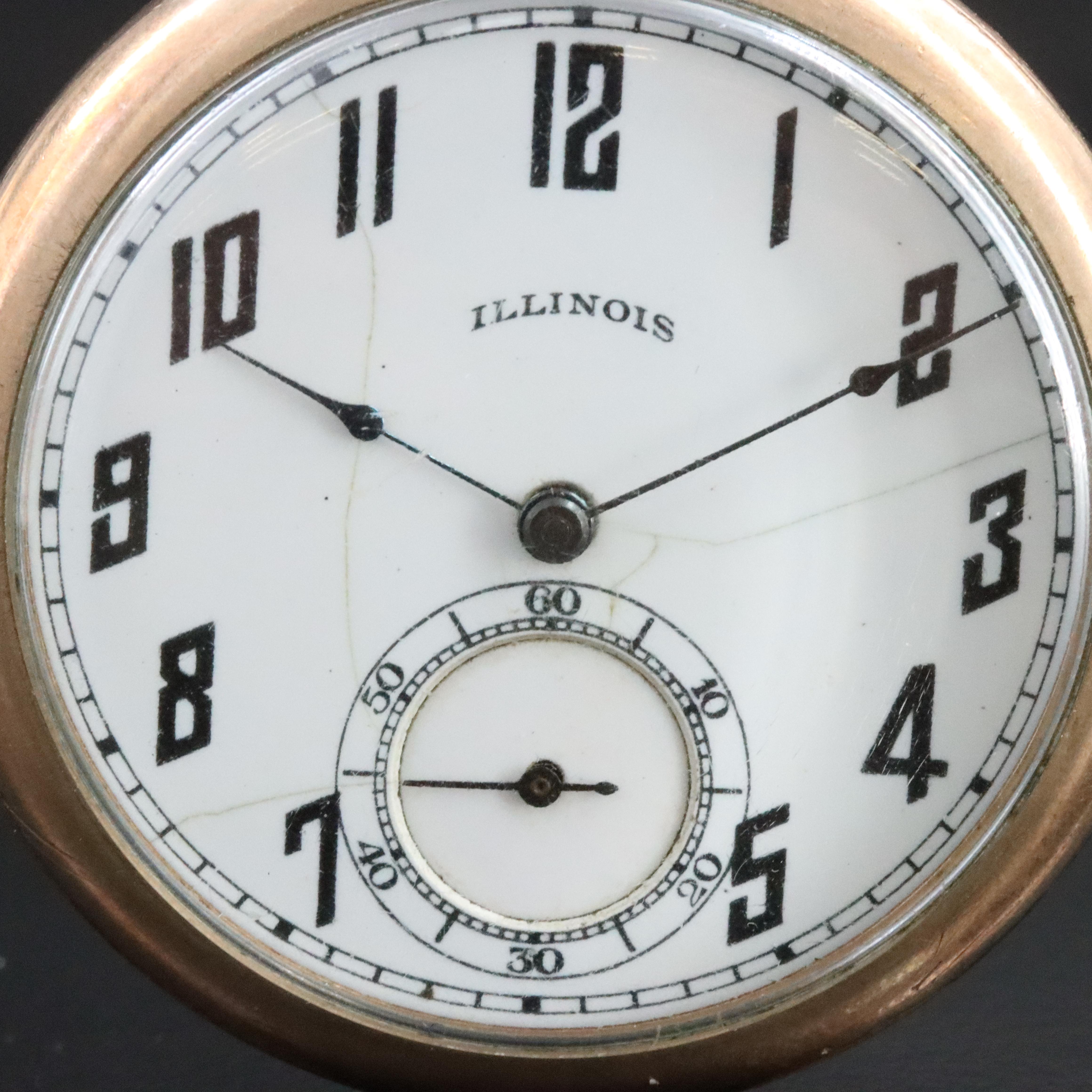 Illinois Gold-Filled Open Face Pocket Watch for Kay Jewelry Co.