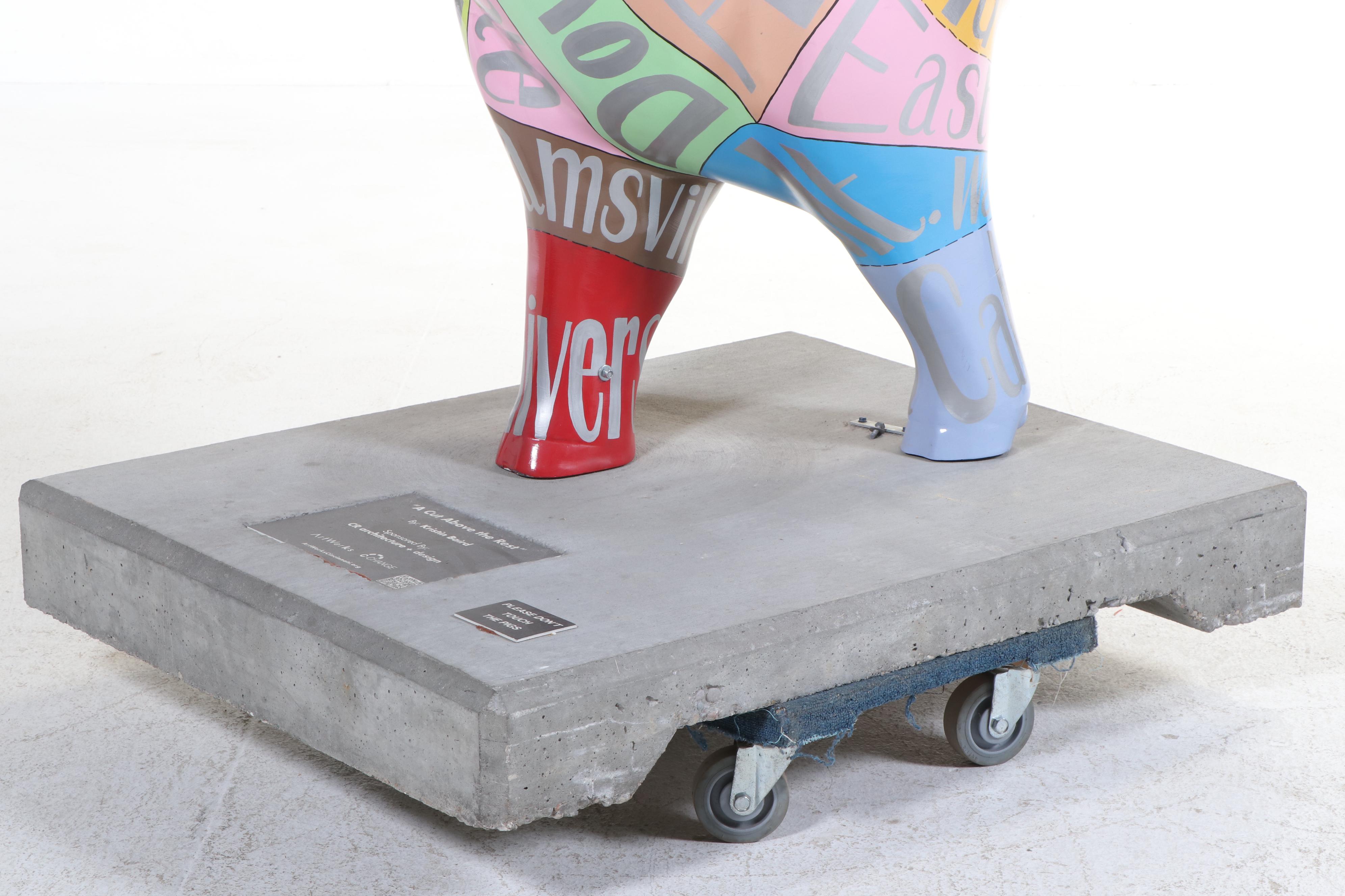 Kristin Baird Fiberglass Pig "A Cut Above the Rest," 2012