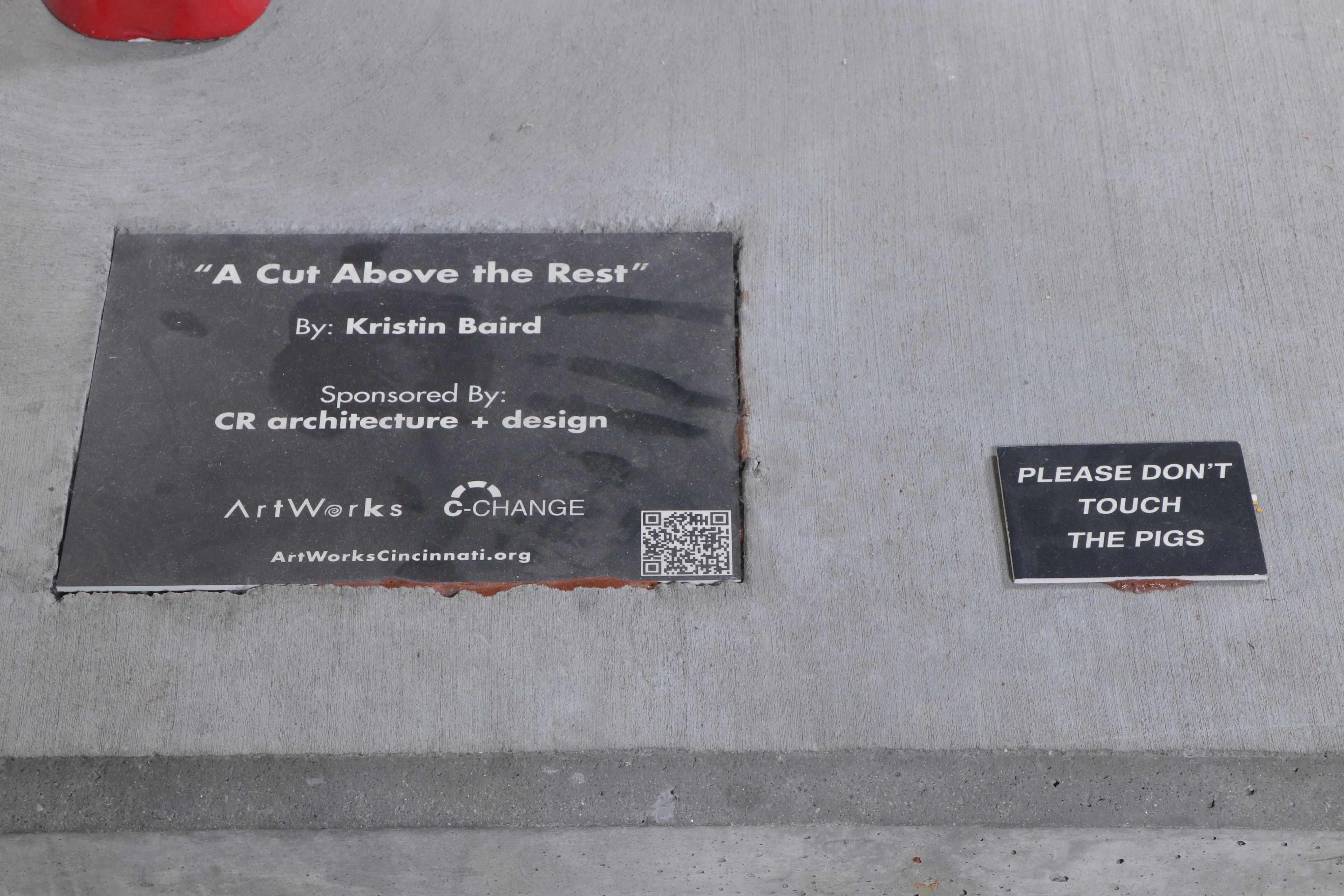 Kristin Baird Fiberglass Pig "A Cut Above the Rest," 2012