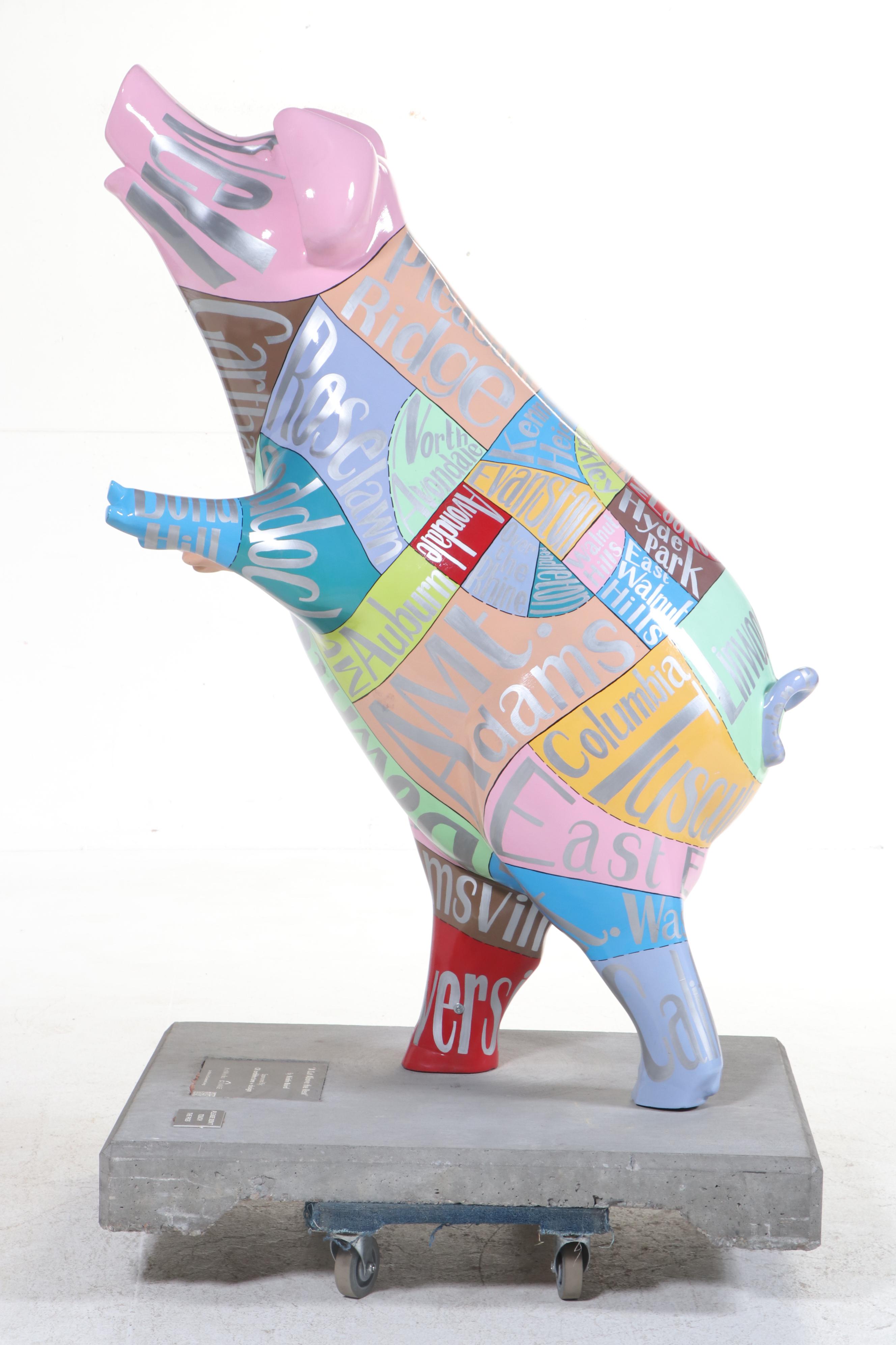 Kristin Baird Fiberglass Pig "A Cut Above the Rest," 2012