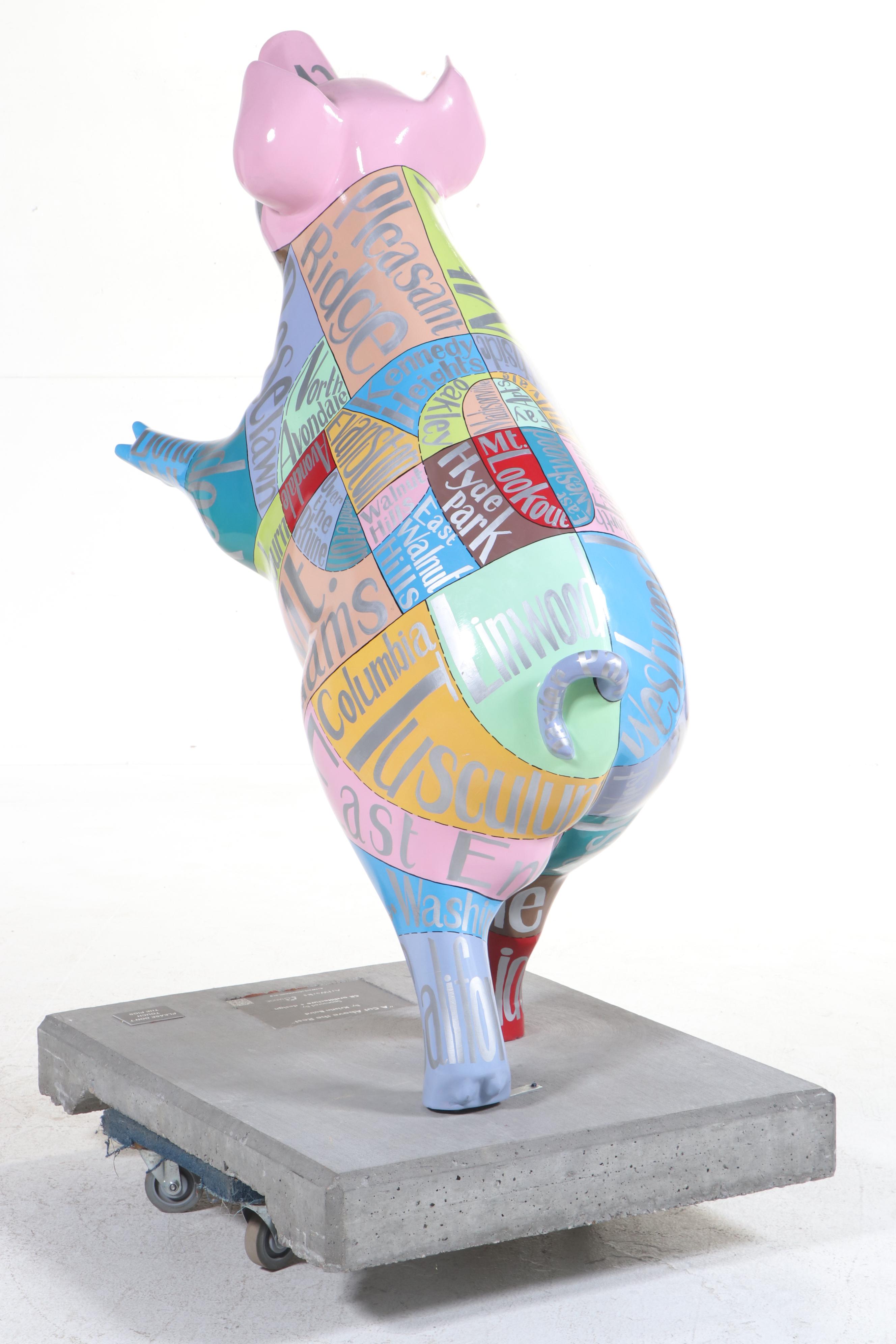 Kristin Baird Fiberglass Pig "A Cut Above the Rest," 2012