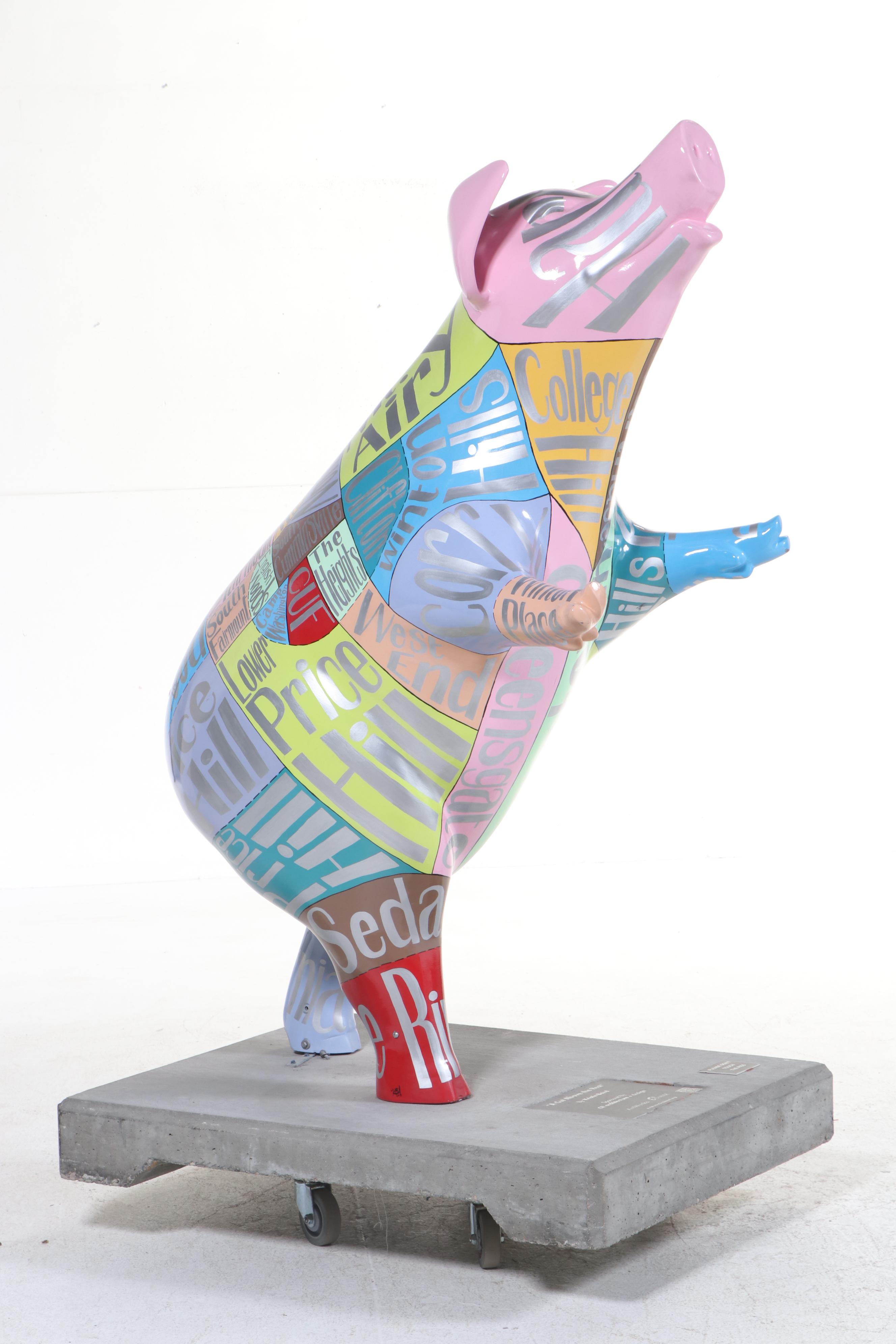 Kristin Baird Fiberglass Pig "A Cut Above the Rest," 2012