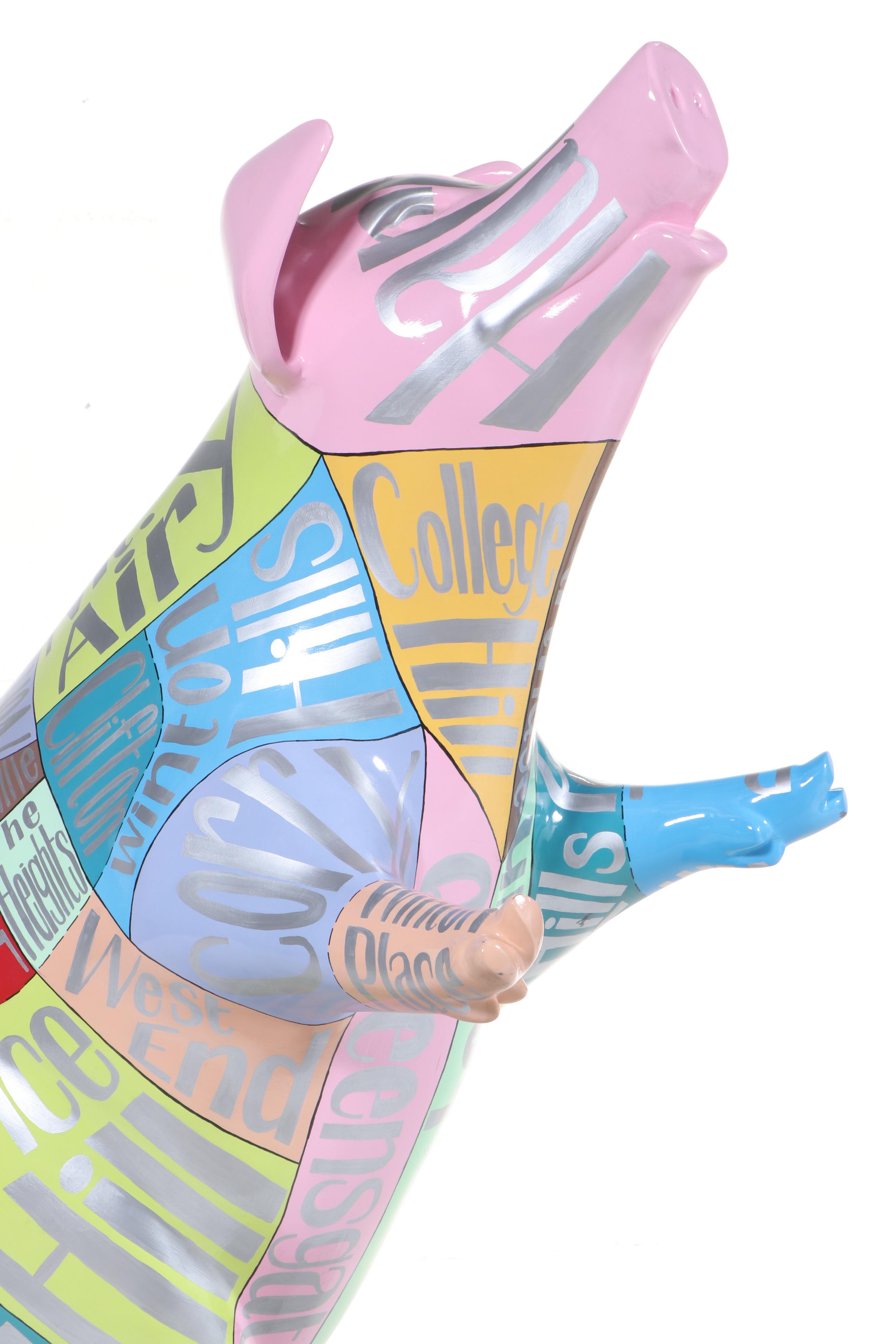 Kristin Baird Fiberglass Pig "A Cut Above the Rest," 2012