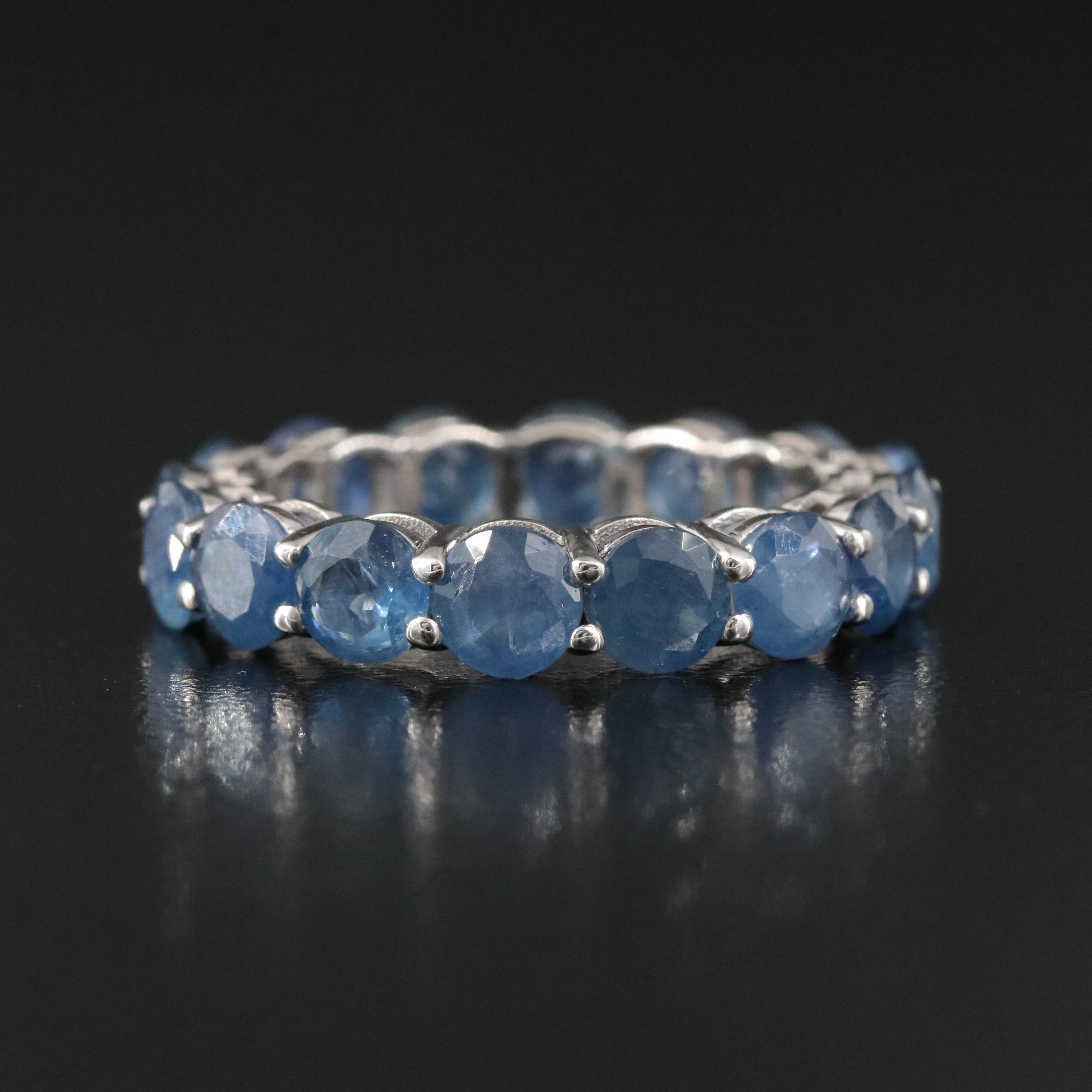 14K 7.14 CTW Sapphire Eternity Band with IGI Jewelry Report