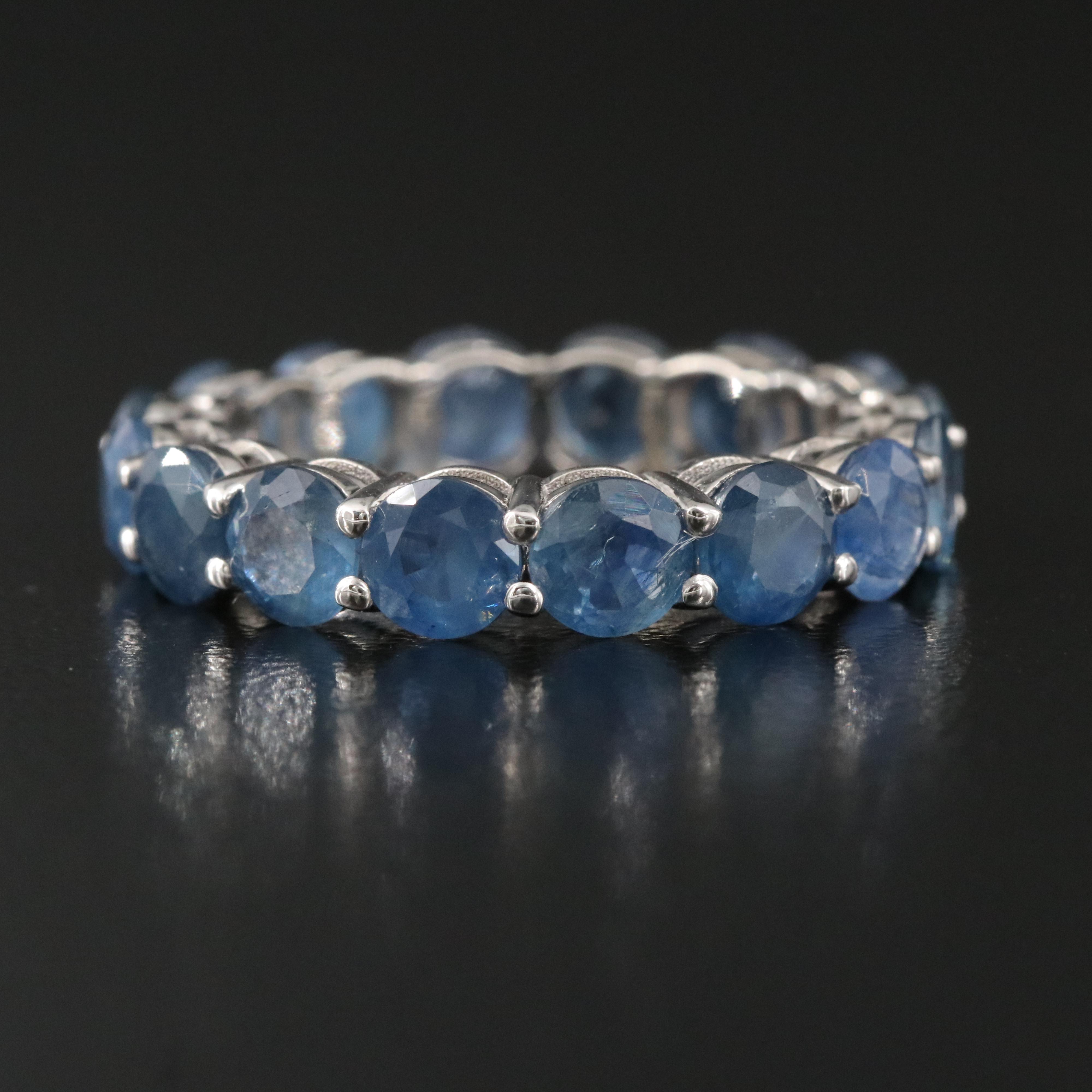 14K 7.14 CTW Sapphire Eternity Band with IGI Jewelry Report