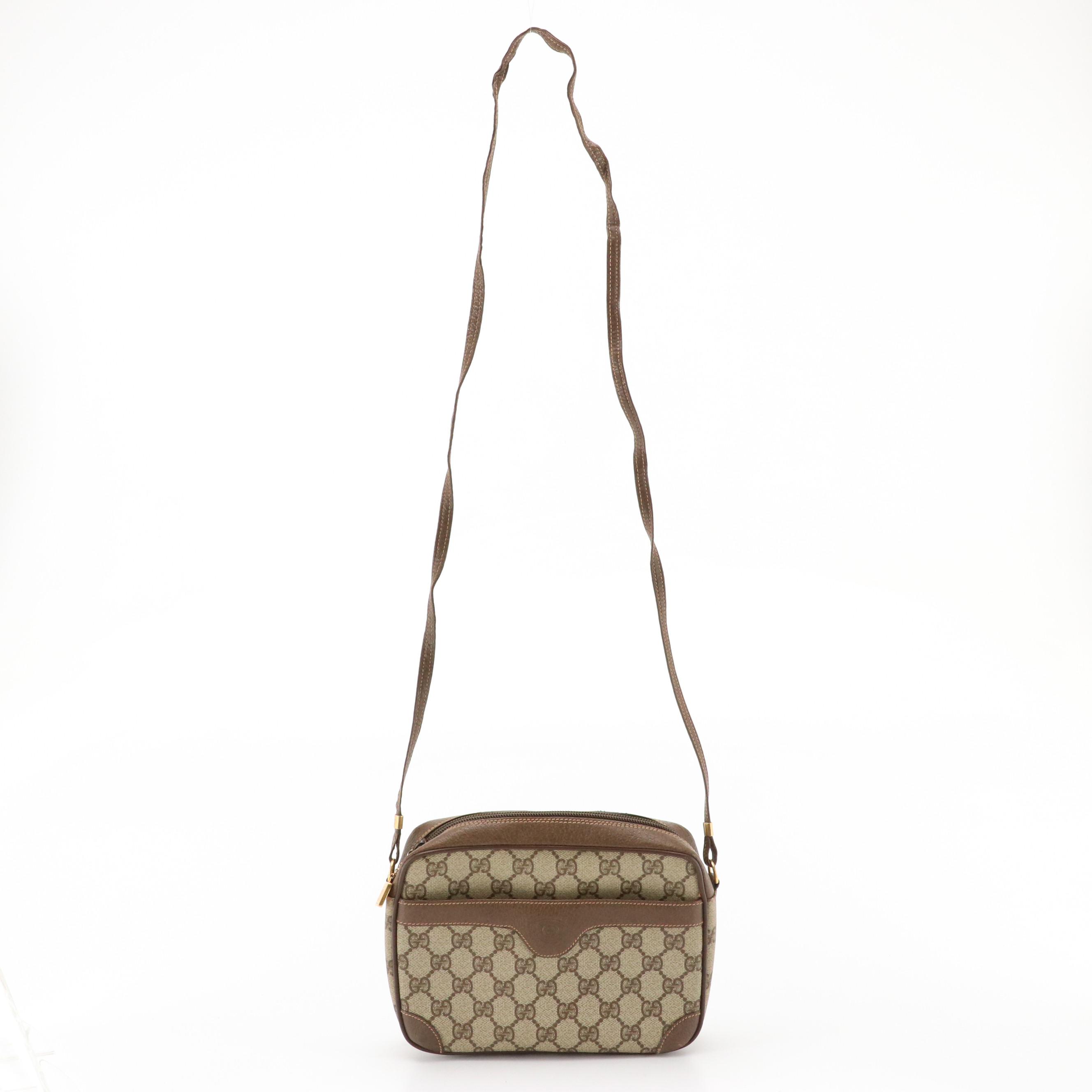 Gucci GG Supreme Canvas and Leather Crossbody Bag