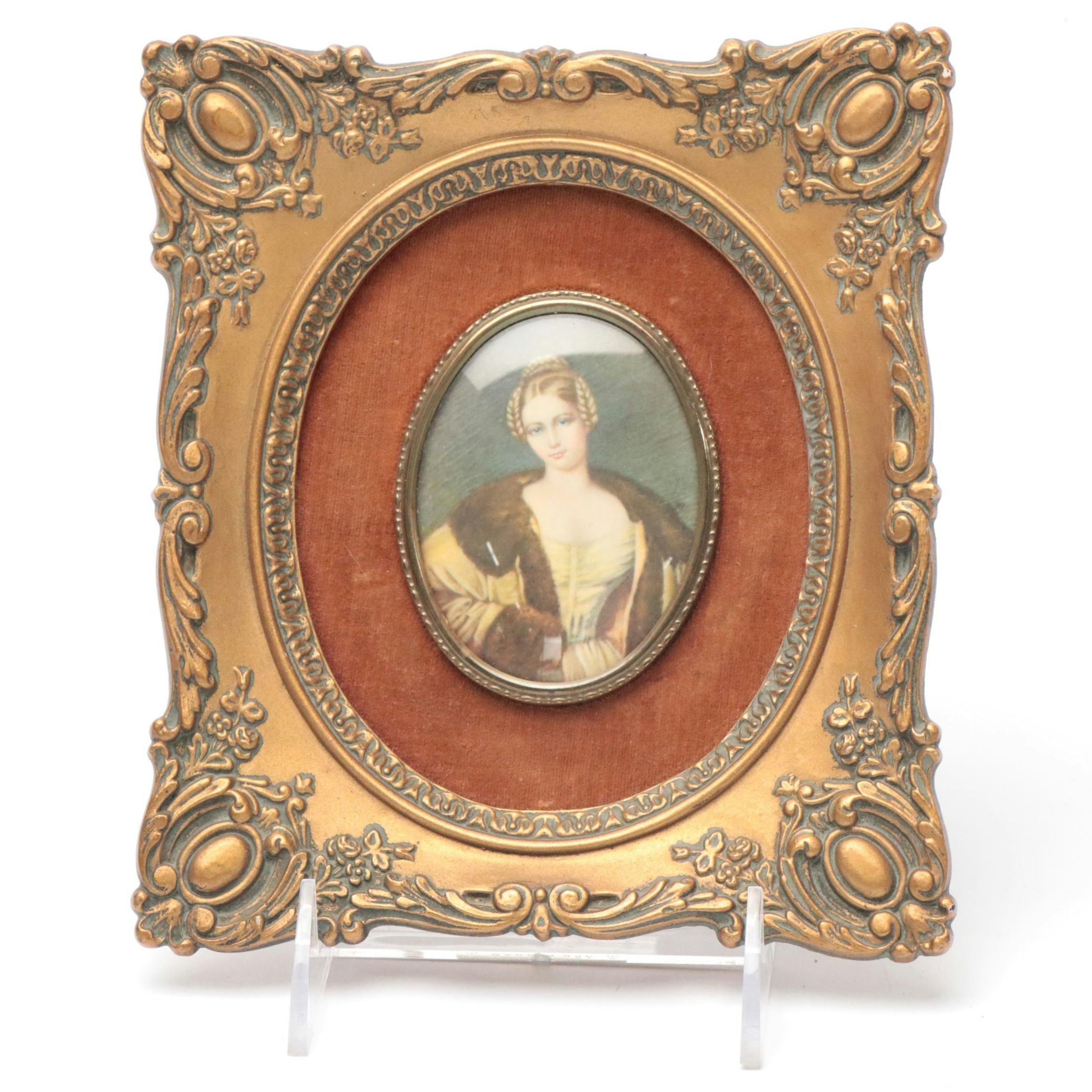 Offset Lithograph of Countess Hohnstein After Carl Ferdinand Stelzner